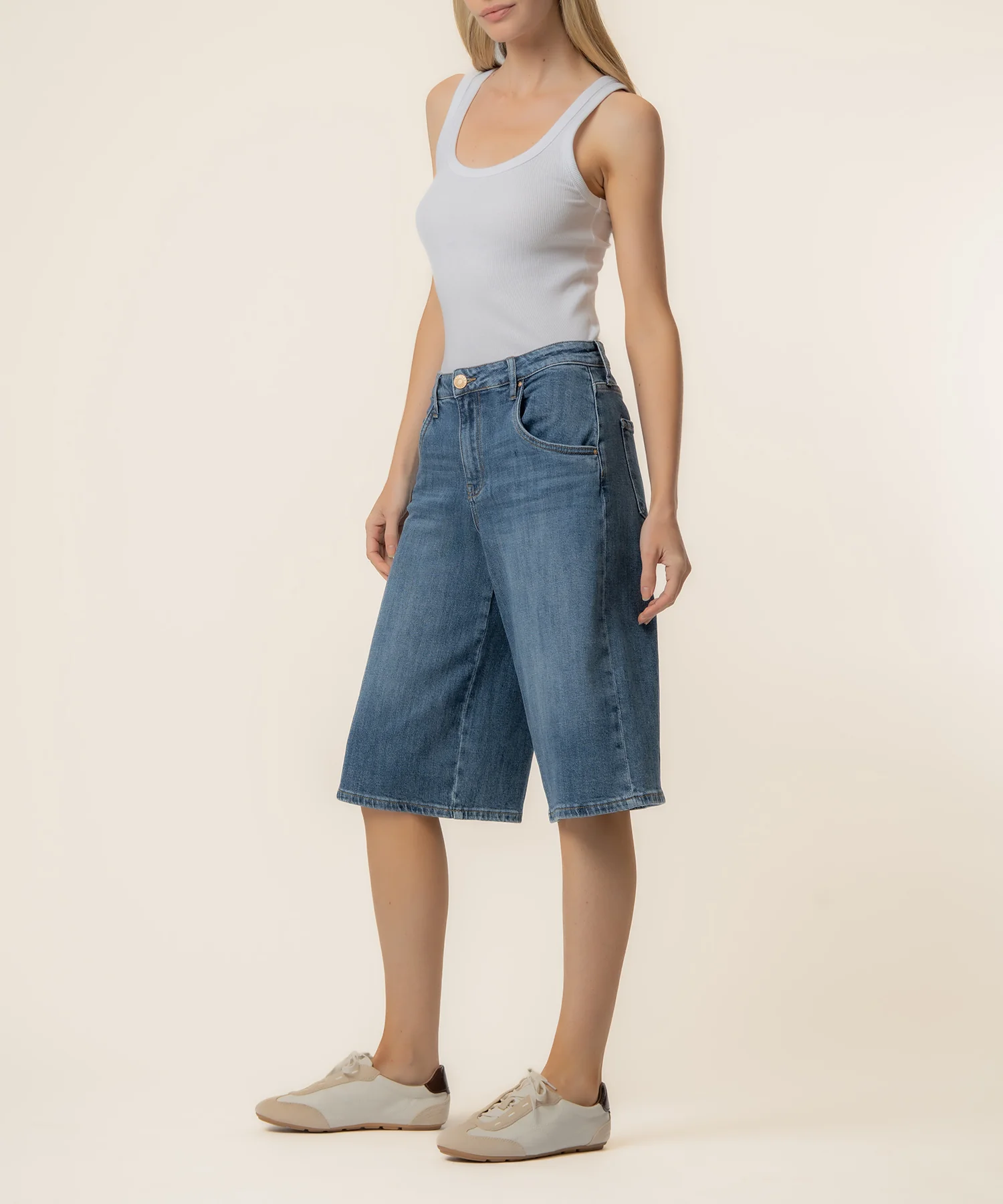 Mandy High Rise Bermuda Short in Miracle Wash - Image 2