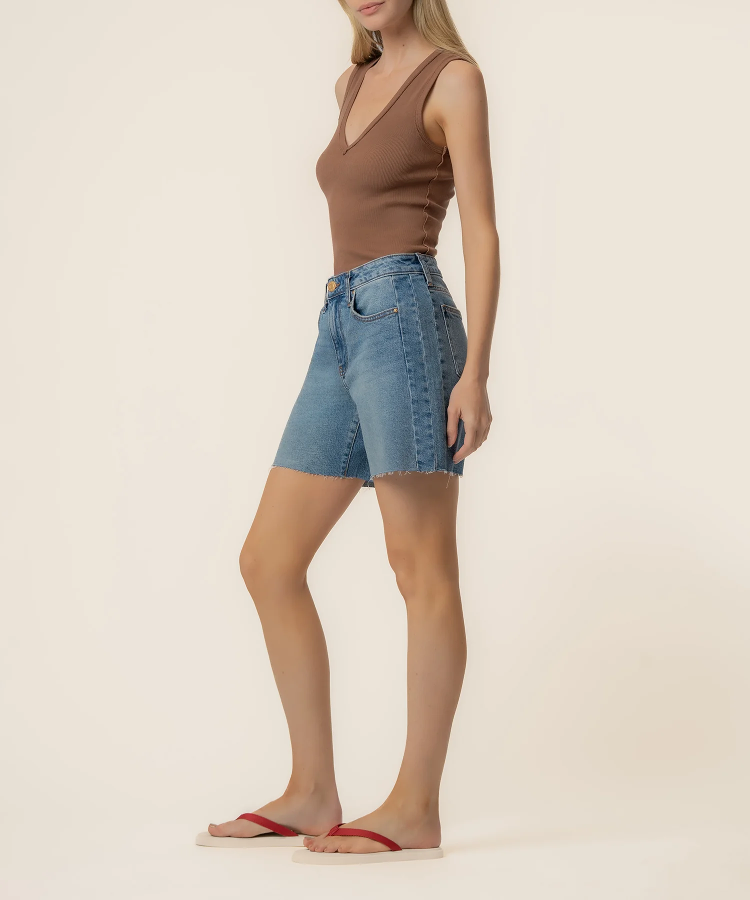 Hailey High Rise Bermuda in Novel Wash - Image 2