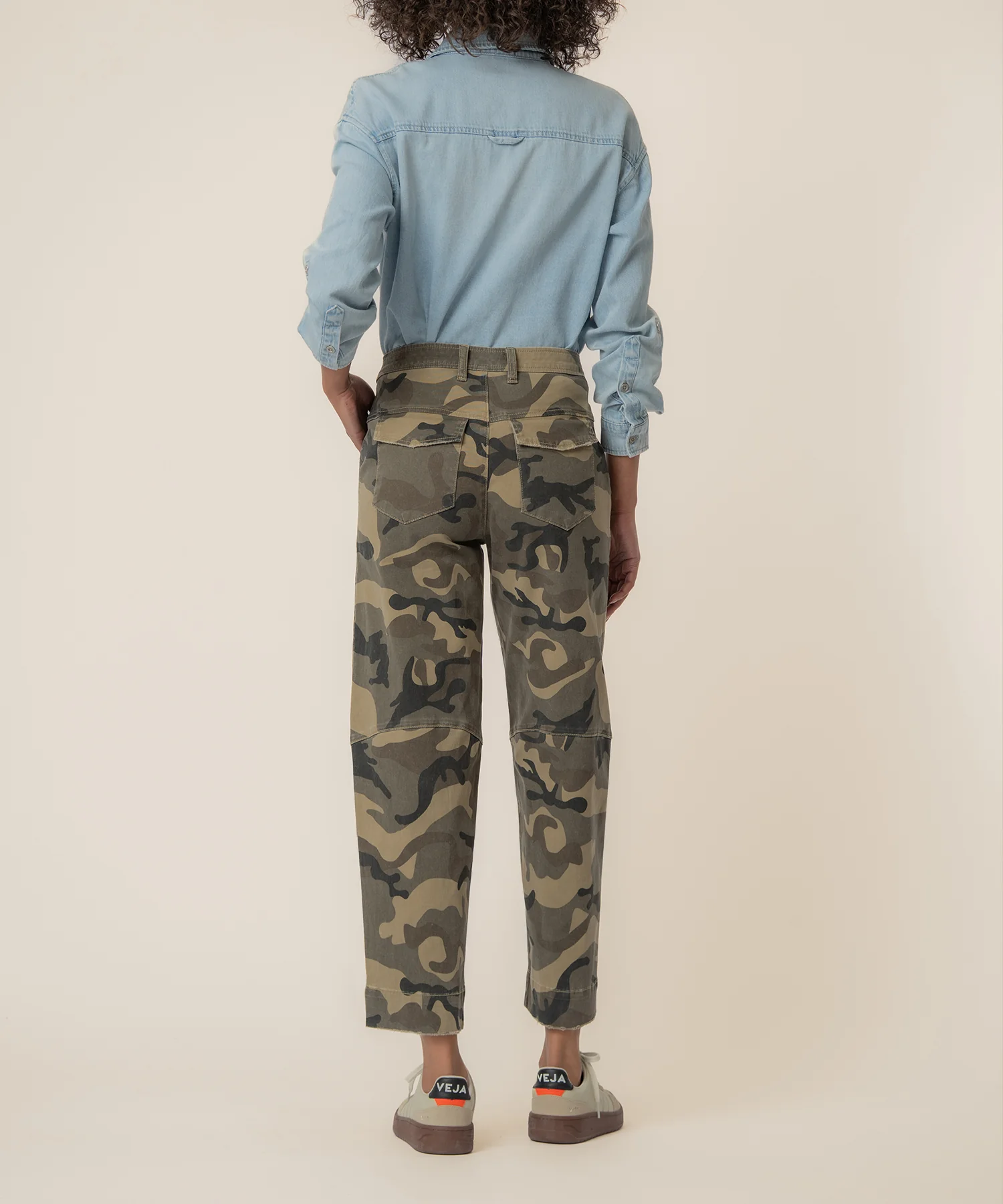 Ashton High Rise Wide Leg Barrel, Exclusive in Olive - Image 4