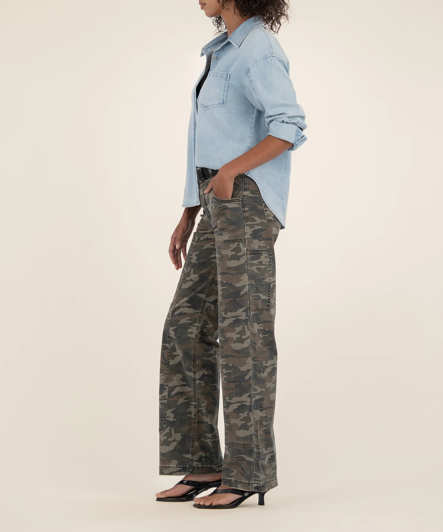 Jodi High Rise Wide Leg, Exclusive in Olive - Image 5