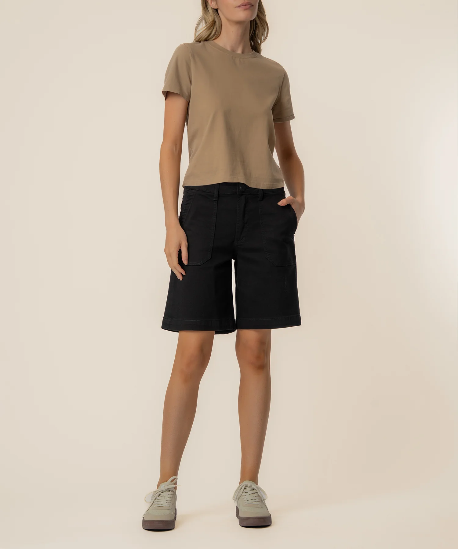 Hailey High Rise Bermuda Short, Exclusive in Black