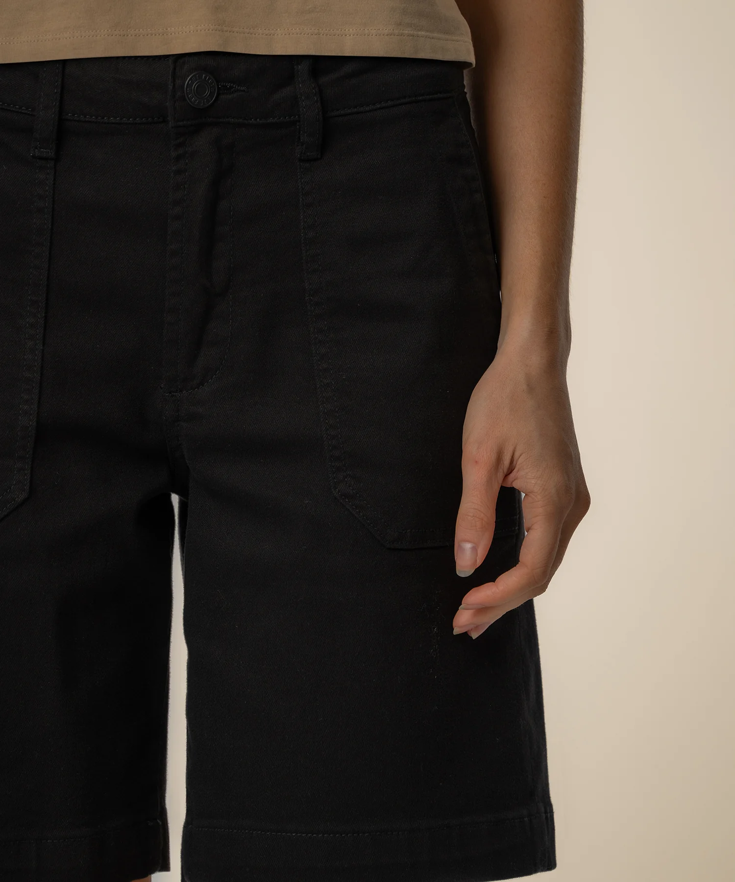 Hailey High Rise Bermuda Short, Exclusive in Black - Image 4