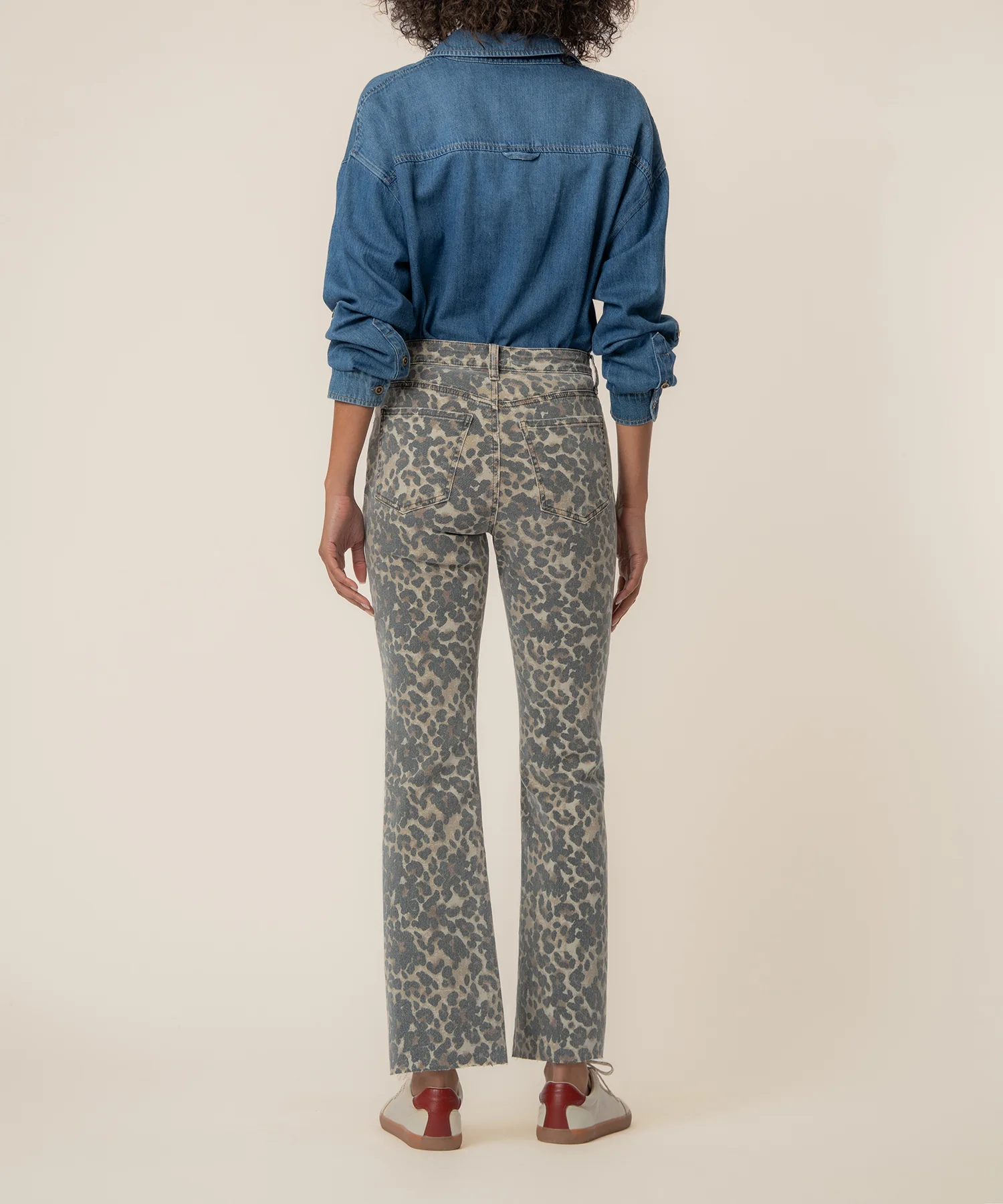 Kelsey High Rise Flare, Long Inseam in Tan/Brown - Image 4