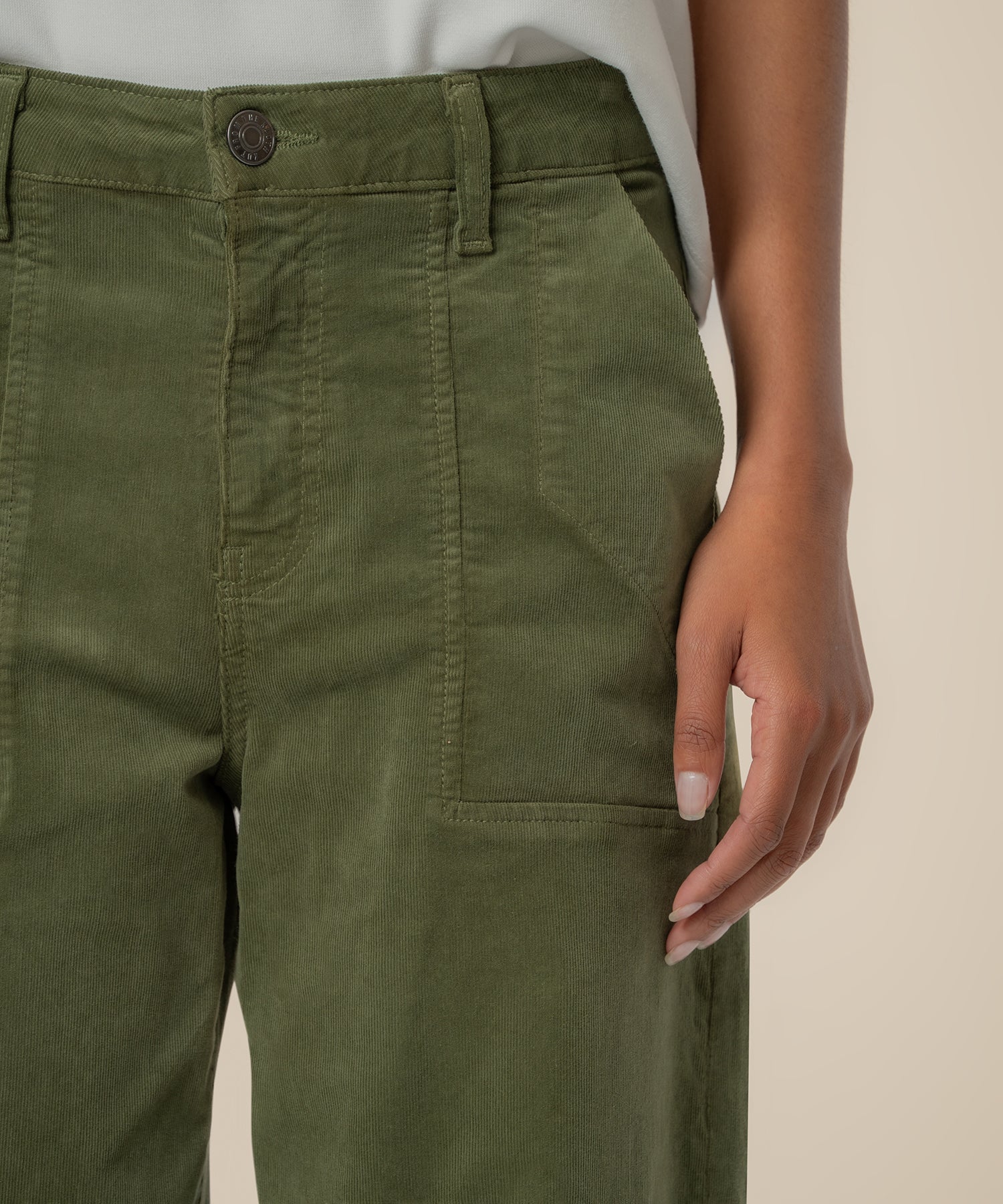 Ashton Corduroy High Rise Barrel, Exclusive in Birch - Image 4