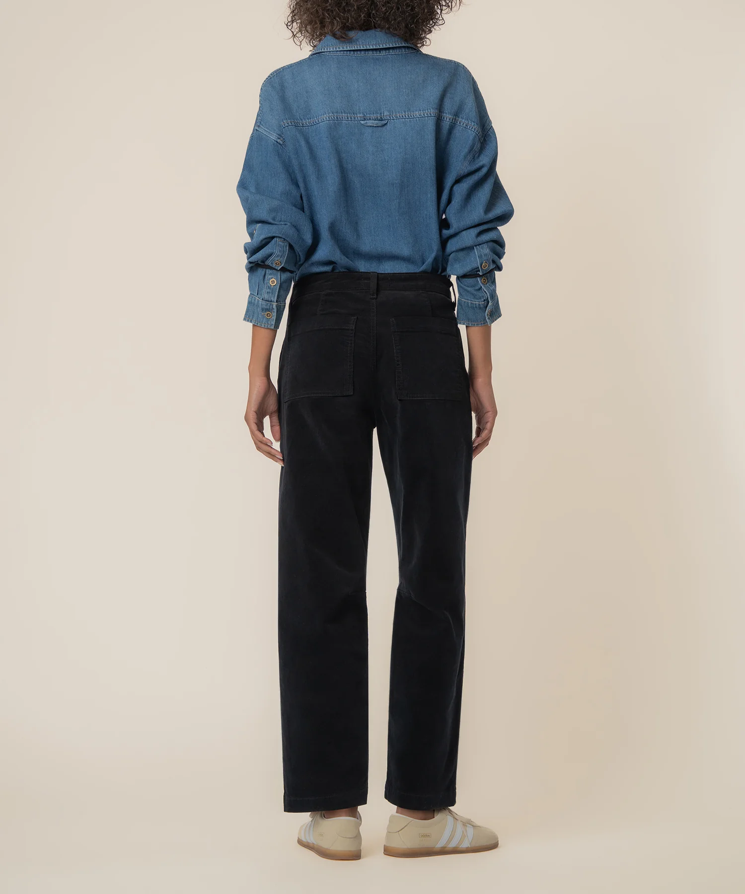 Ashton Corduroy High Rise Barrel, Exclusive in Black - Image 4