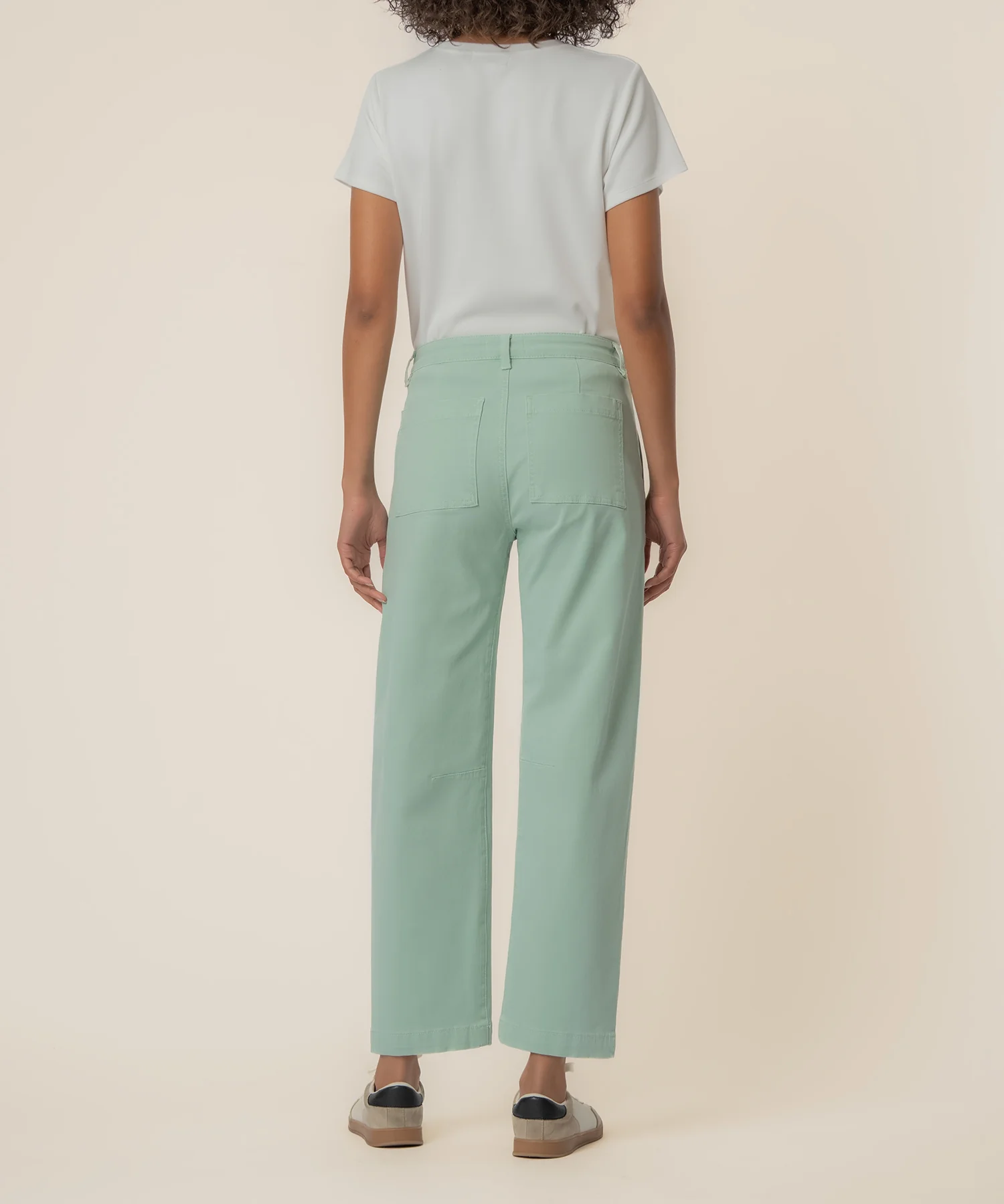 Ashton High Rise Wide Leg Barrel, Exclusive in Pistachio - Image 3