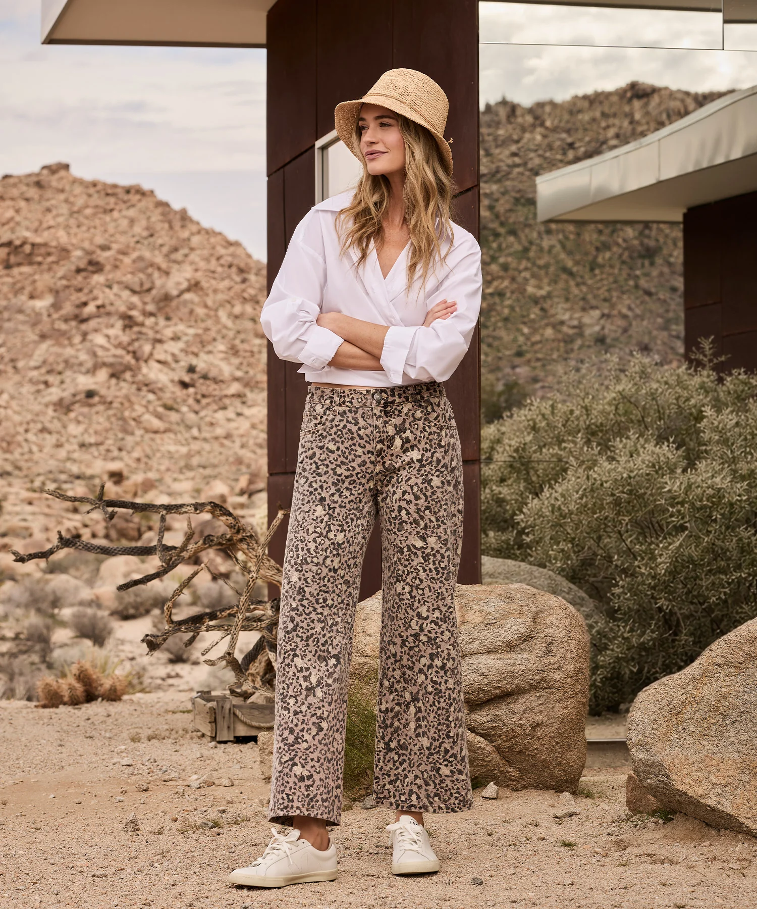 Meg High Rise Wide Leg, Exclusive in Taupe - Image 2