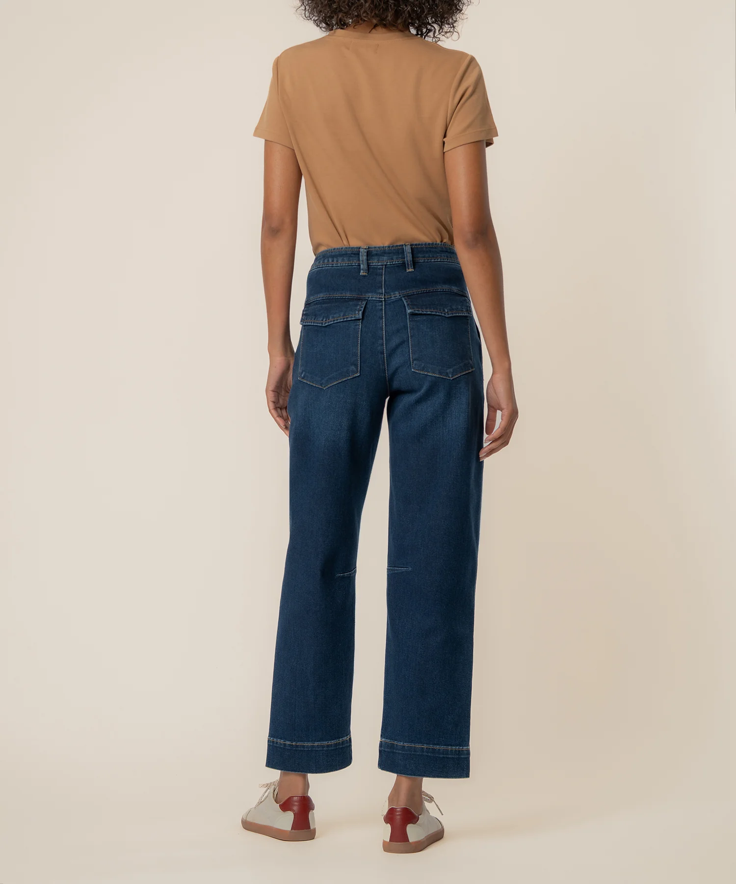 Ashton Wide Leg Barrel in Dark Wash - Image 3