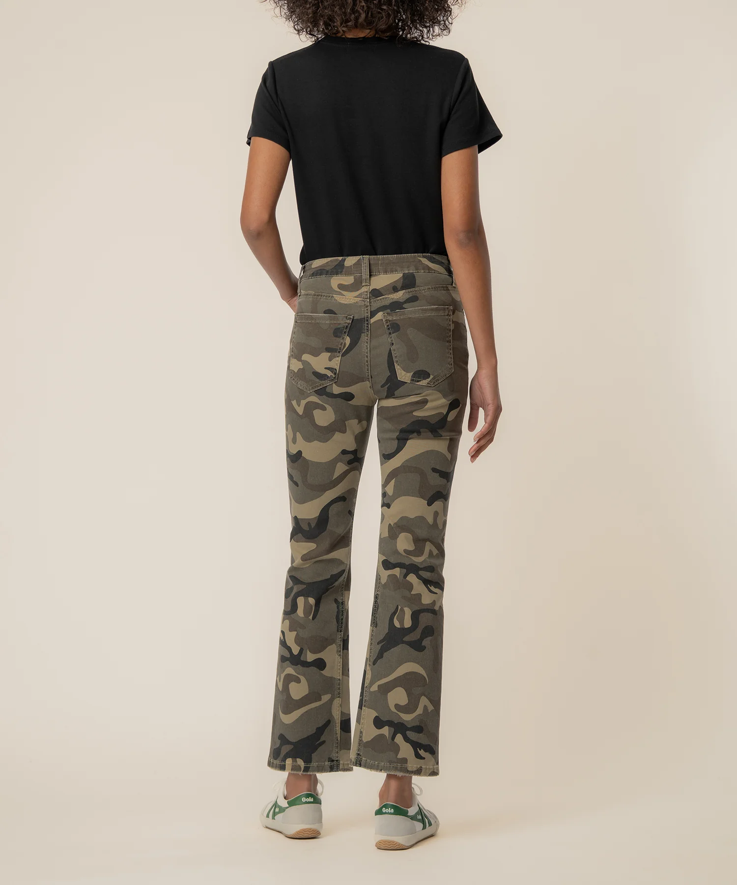 Kelsey High Rise Ankle Flare, Exclusive in Olive - Image 4