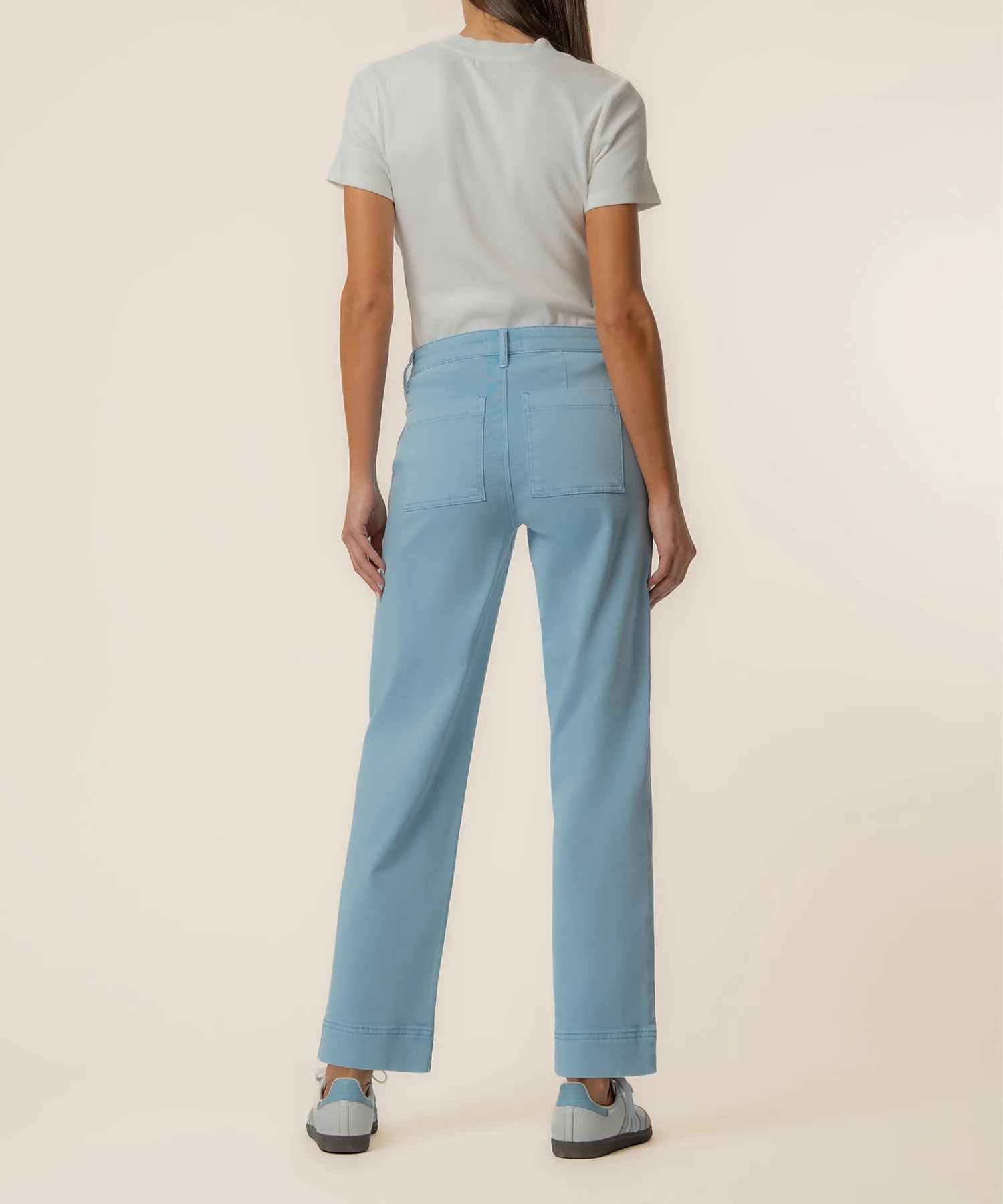 Charlotte High Rise Wide Leg in Powder Blue - Image 3