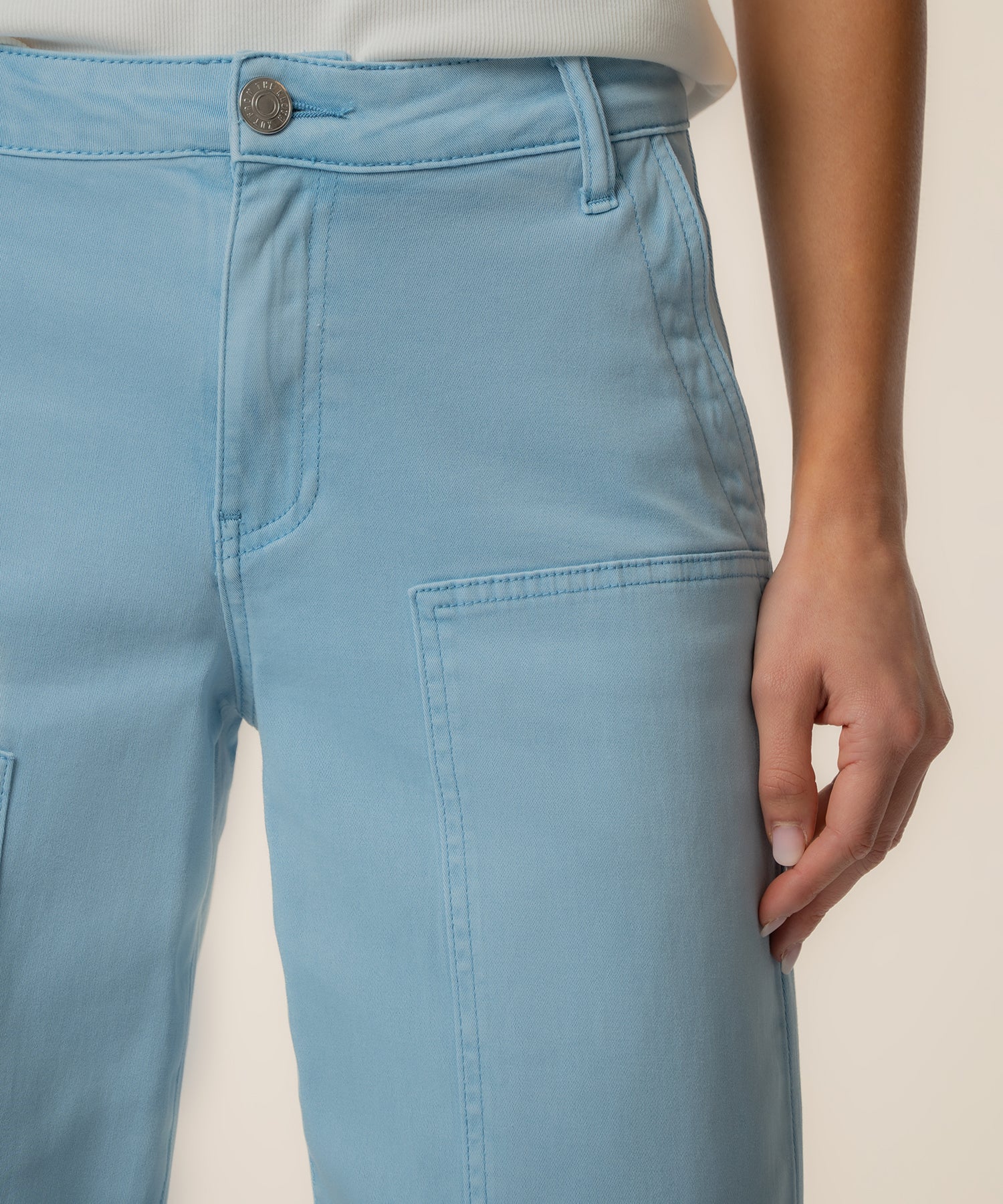 Charlotte High Rise Wide Leg in Powder Blue - Image 4