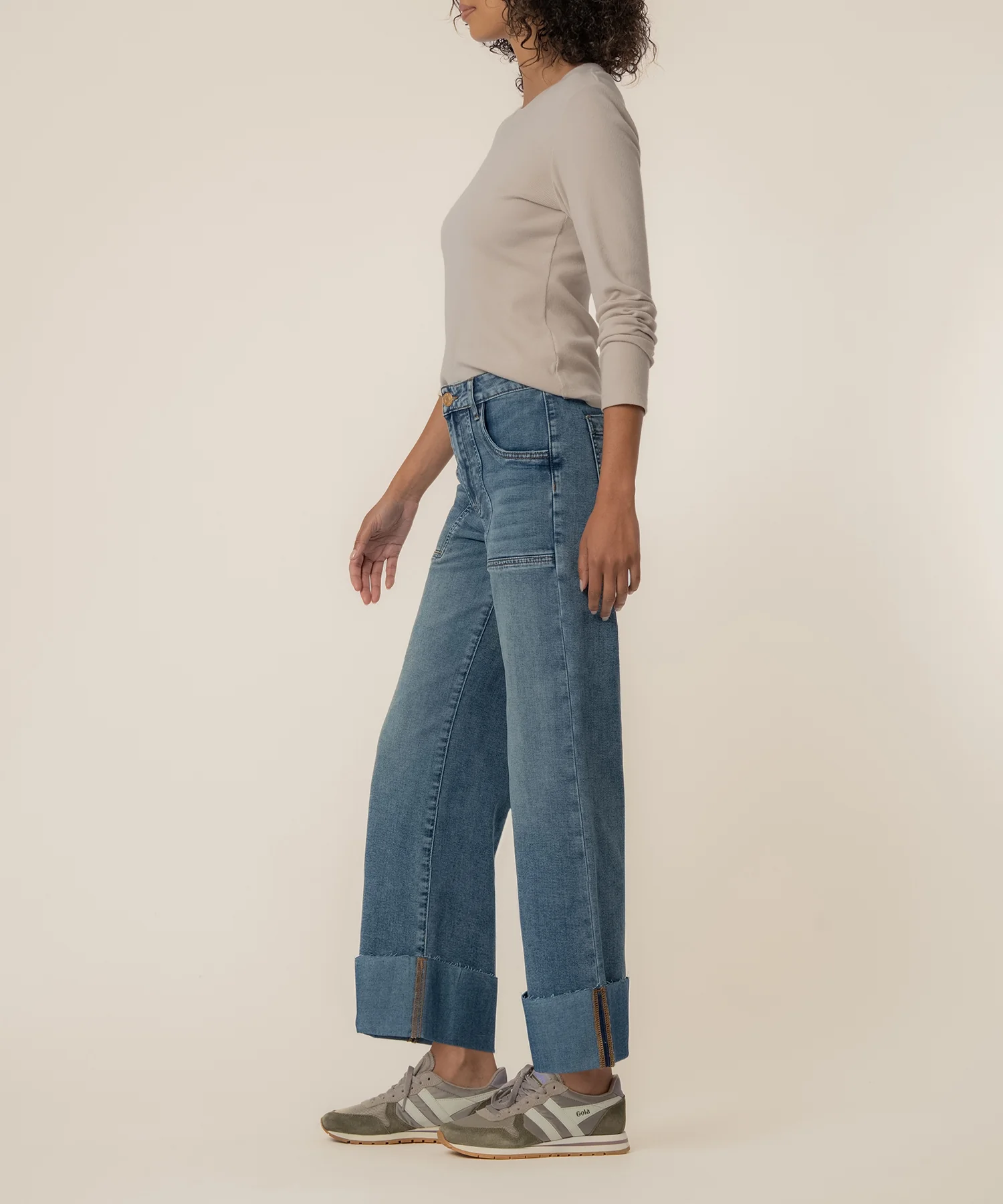 Meg High Rise Wide Legs, Petite in Witted Wash - Image 2