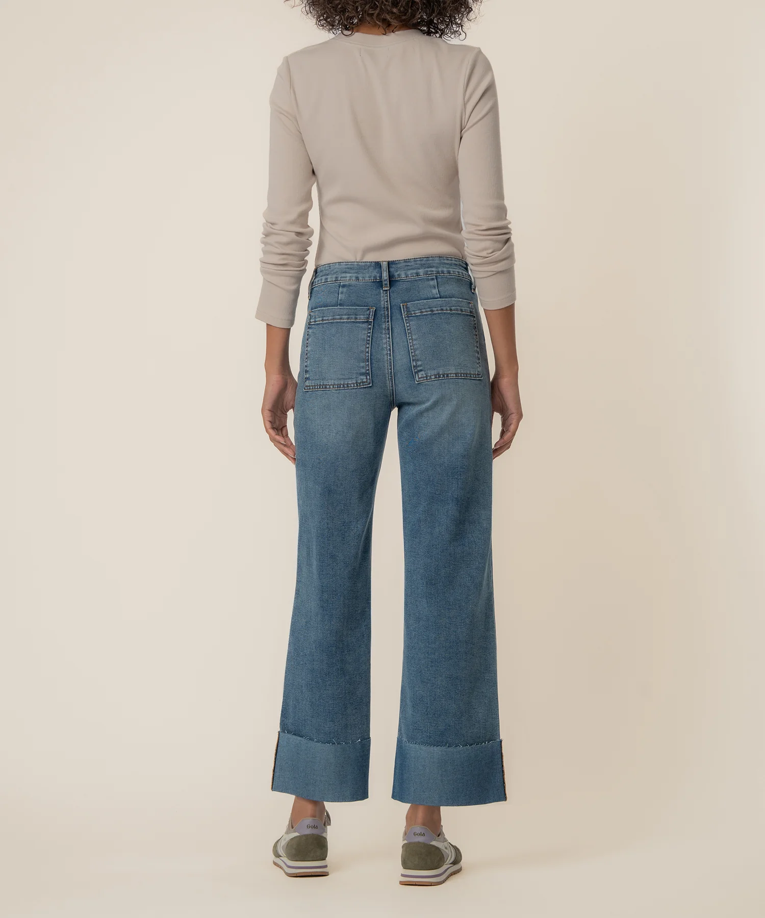 Meg High Rise Wide Legs, Petite in Witted Wash - Image 3