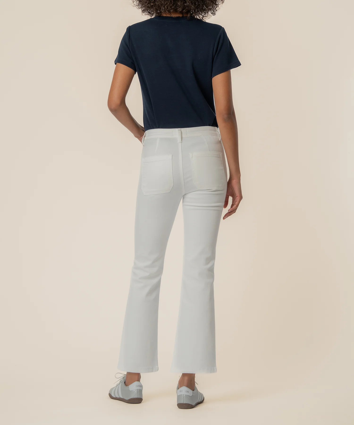 Kelsey High Rise Flare in White - Image 3
