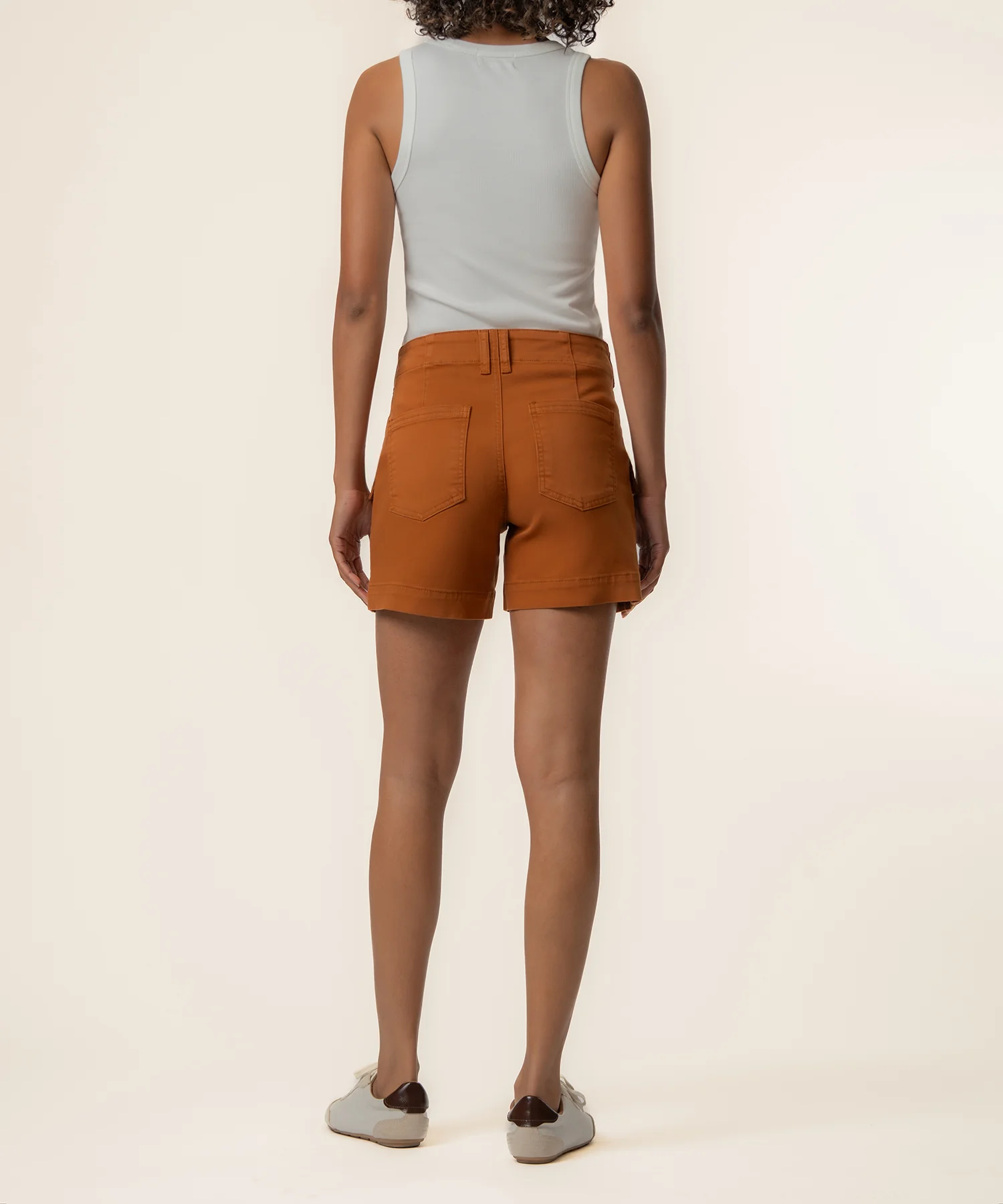 Jane Twill High Rise Short, Exclusive in Cinnamon - Image 3