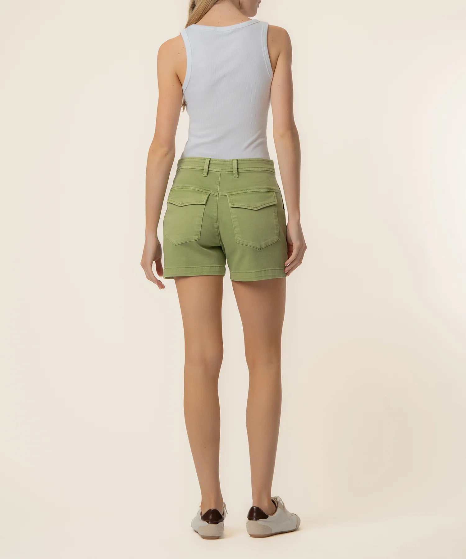 Ashton High Rise Short in Celery - Image 3