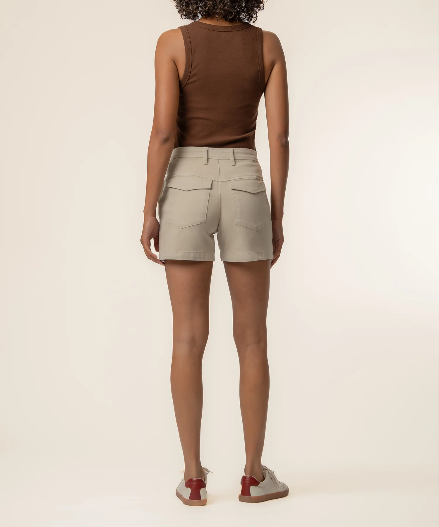 Ashton High Rise Short in Mushroom - Image 3