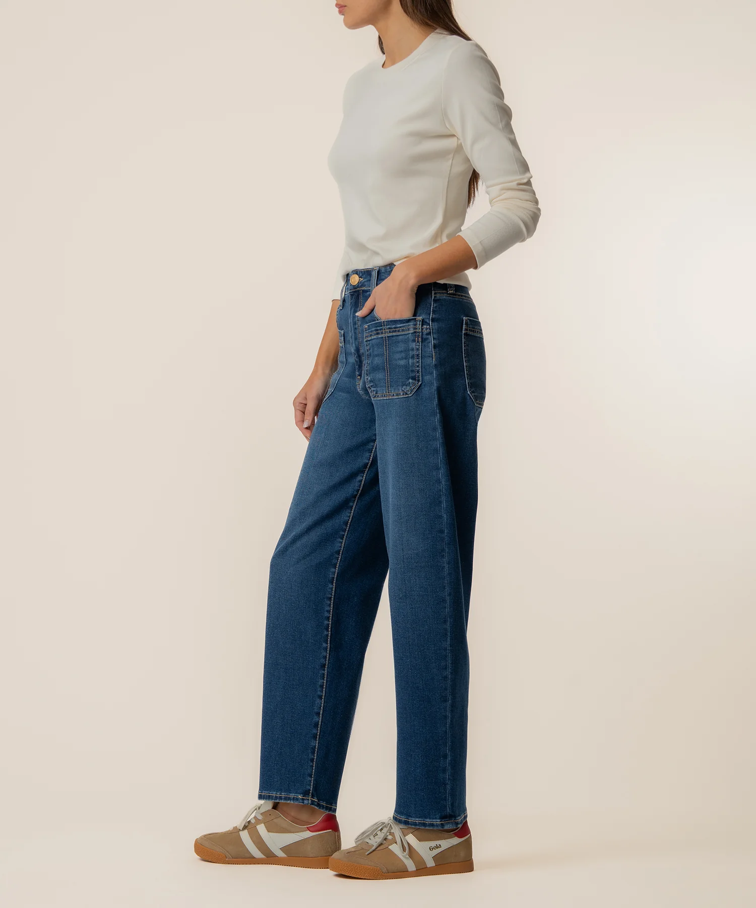 Ashton High Rise Wide Leg Barrel, Exclusive in Quickness Wash - Image 2