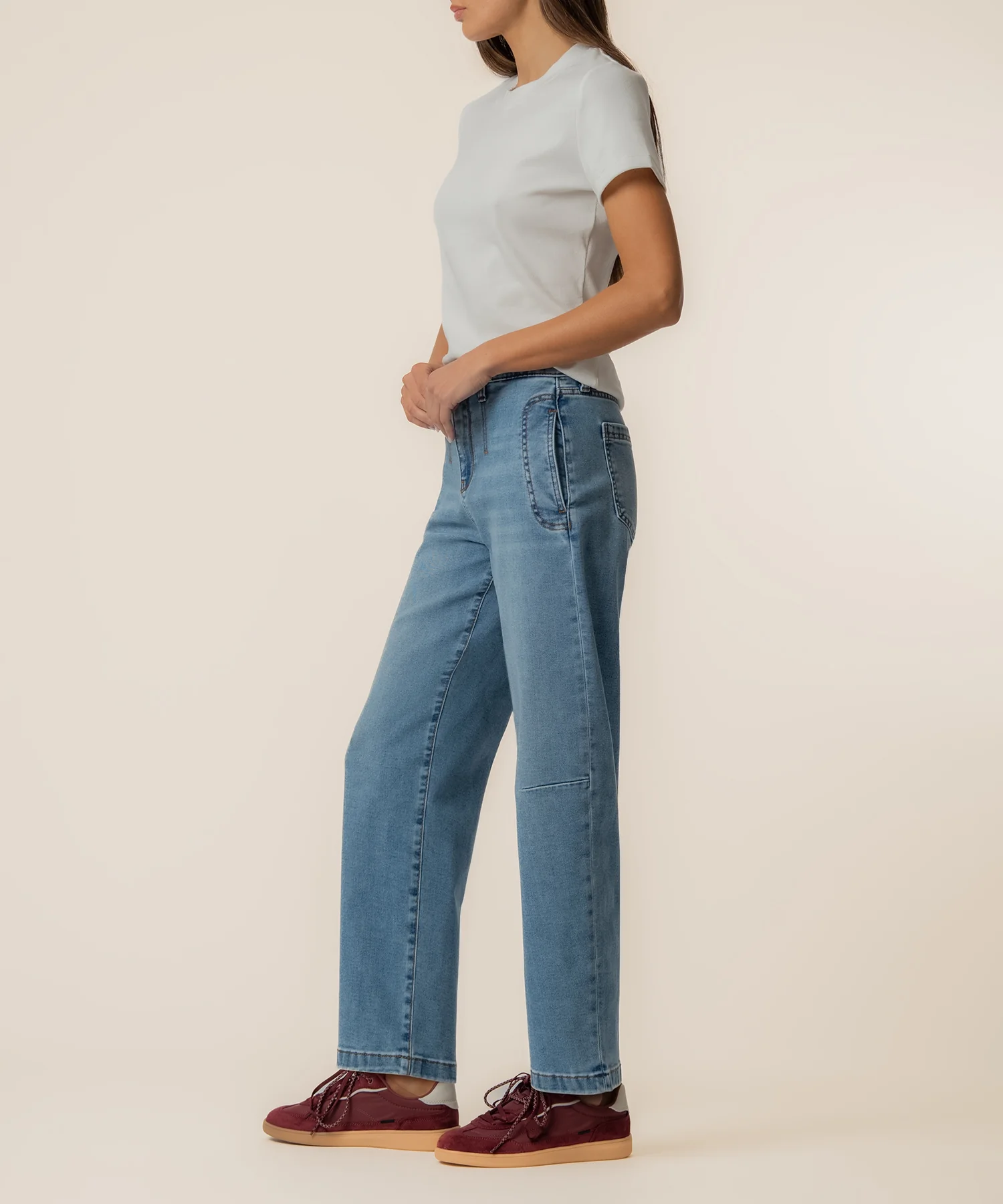 Ashton High Rise Wide Leg Barrel, Exclusive in Tubular Wash - Image 2