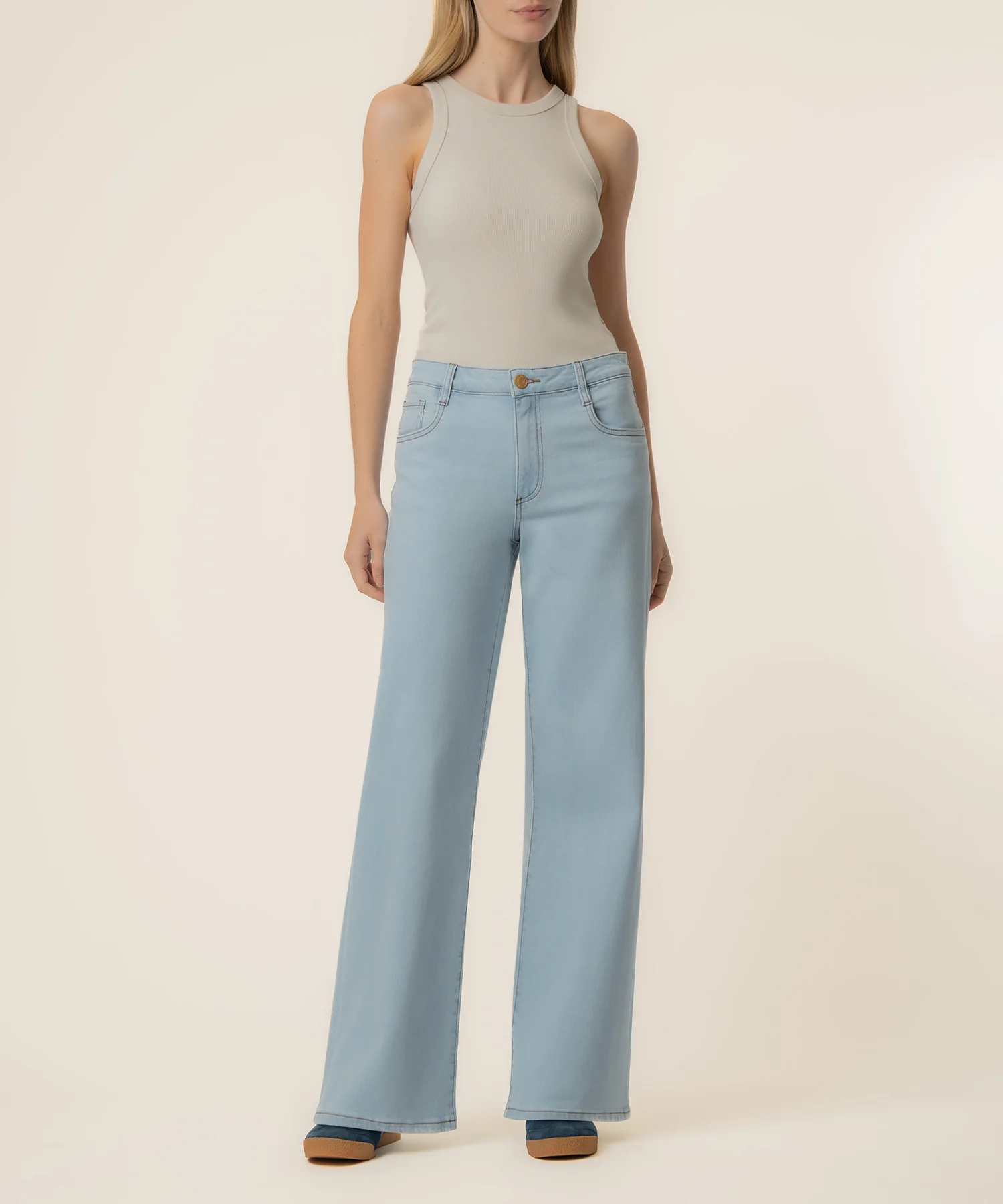 Maya High Rise Wide Leg in Unearthly Wash