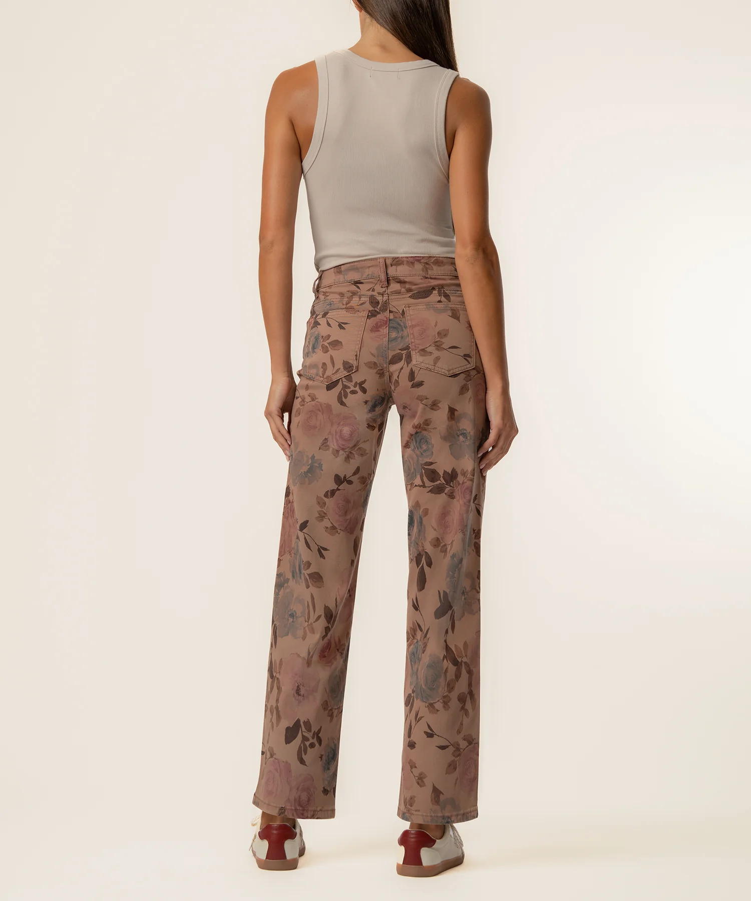 Charlotte Twill High Rise Wide Leg, Petite in Mauve - Image 3