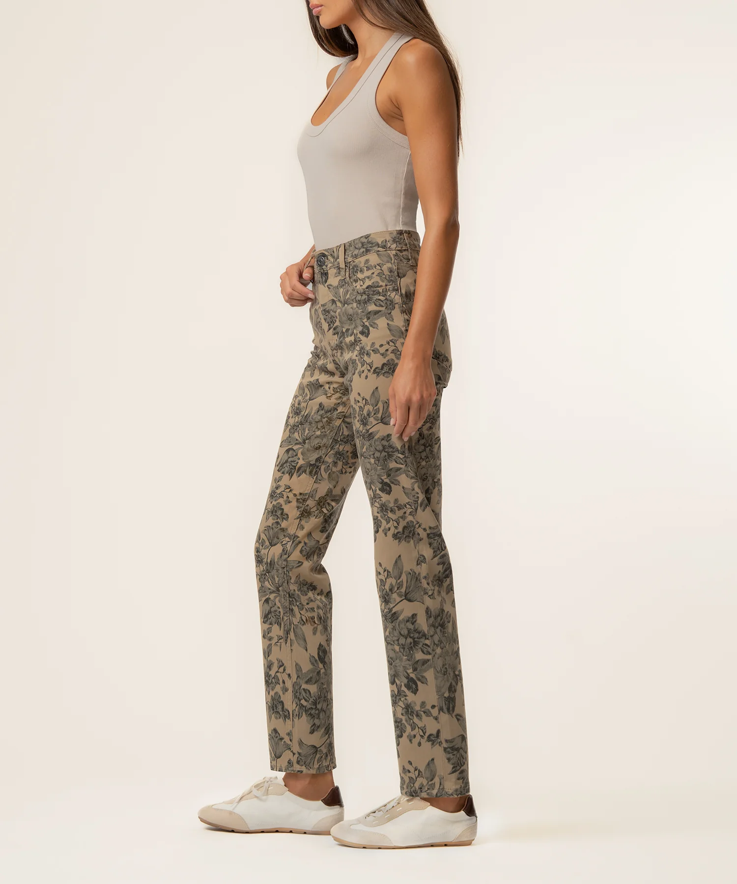 Blair Twill High Rise Straight Leg in Sand - Image 2