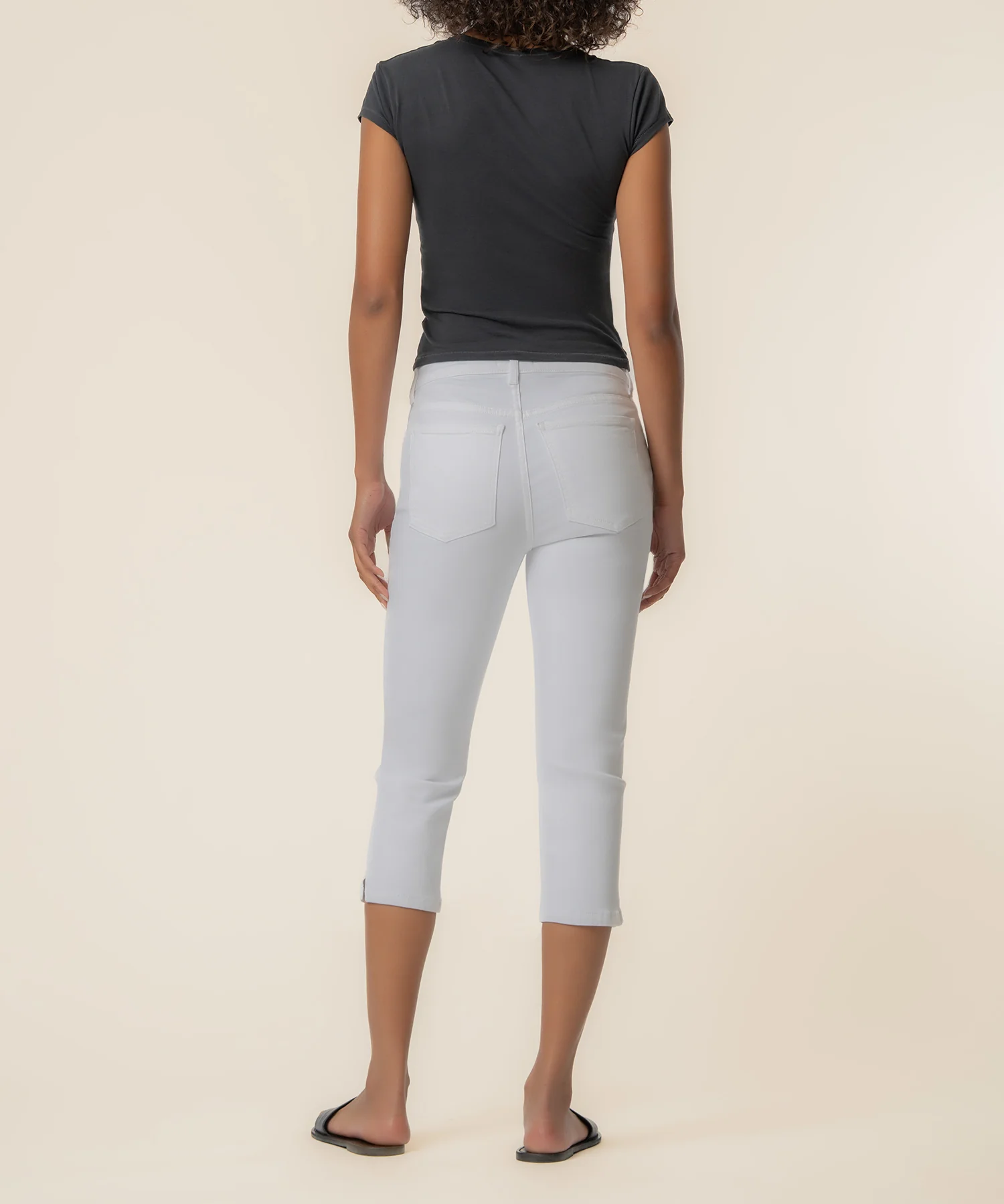 Gigi High Rise Capri, Exclusive in Optic White - Image 3