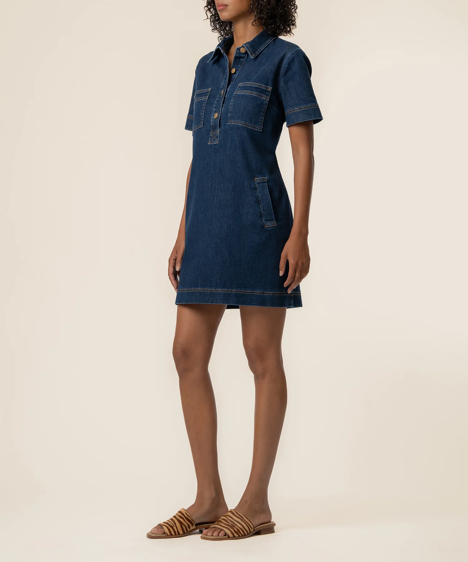 Tatiana Denim Dress in Plan Wash - Image 2