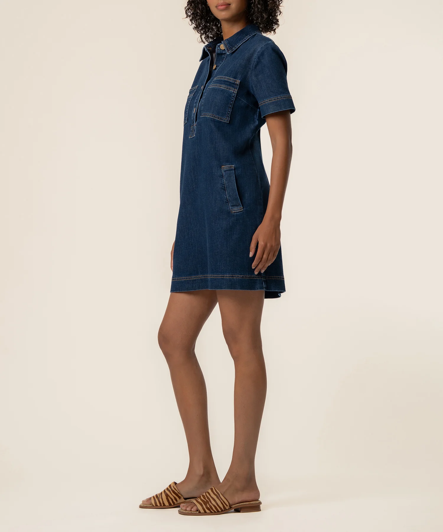 Tatiana Denim Dress in Plan Wash - Image 3