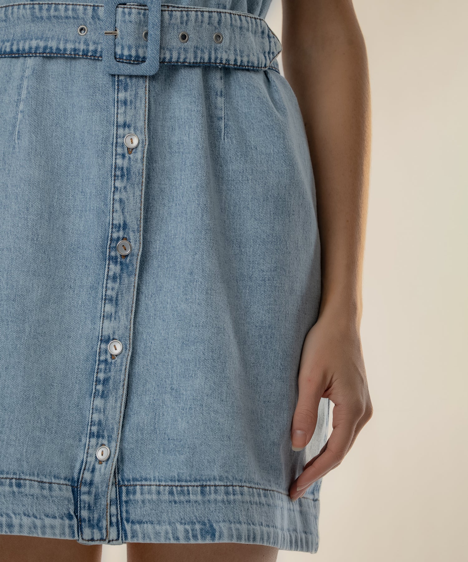 Eileen Halter Denim Dress in Zealful Wash - Image 4
