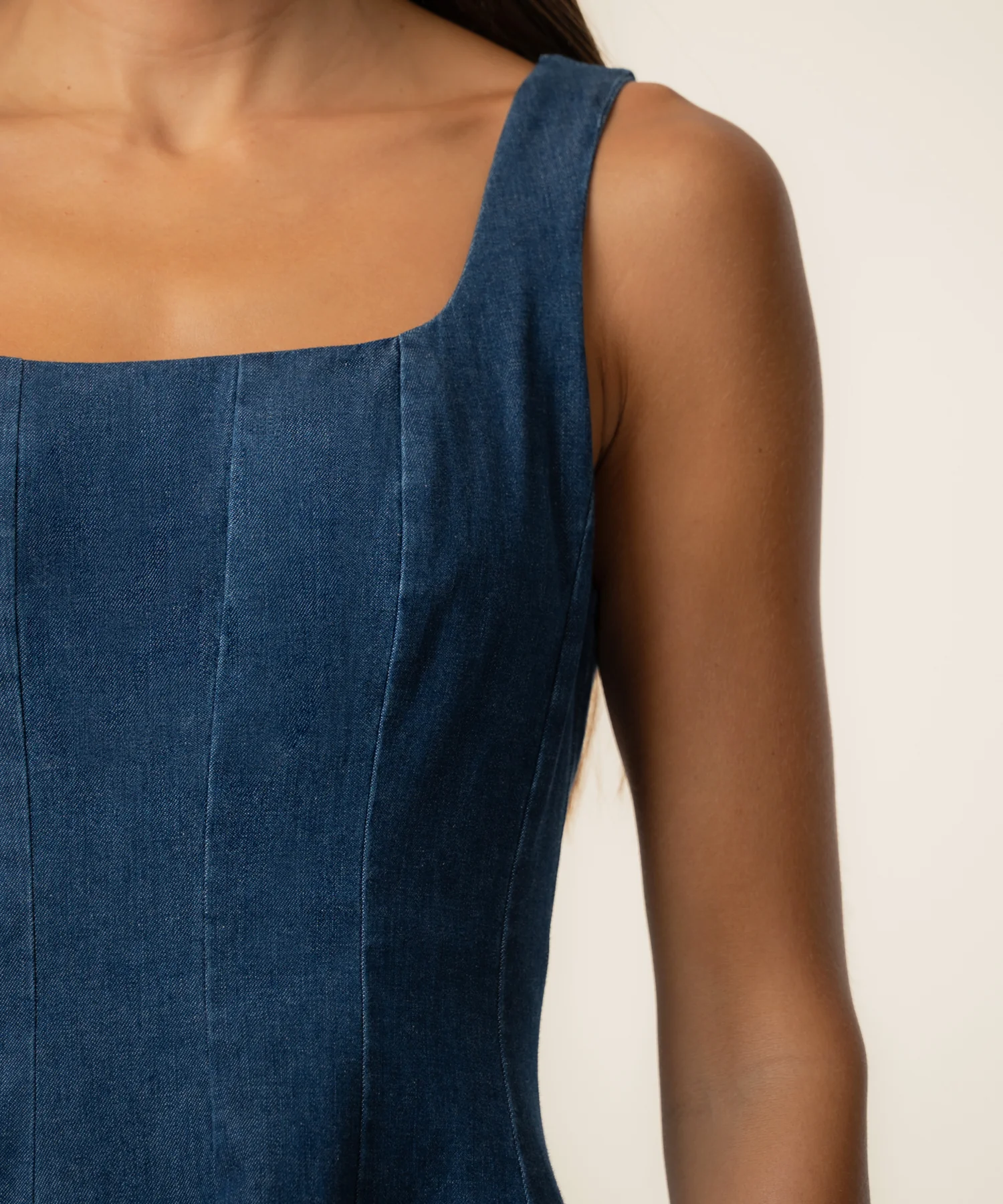 Amelie Denim Dress in Renovate Wash - Image 6