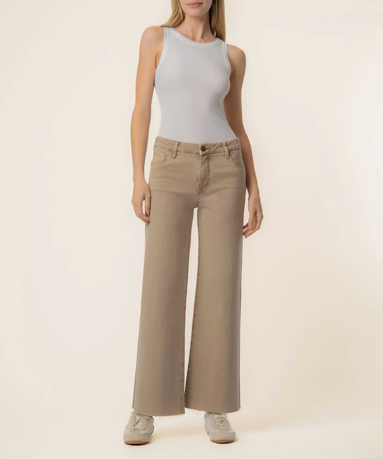 Meg High Rise Wide Leg in Chai