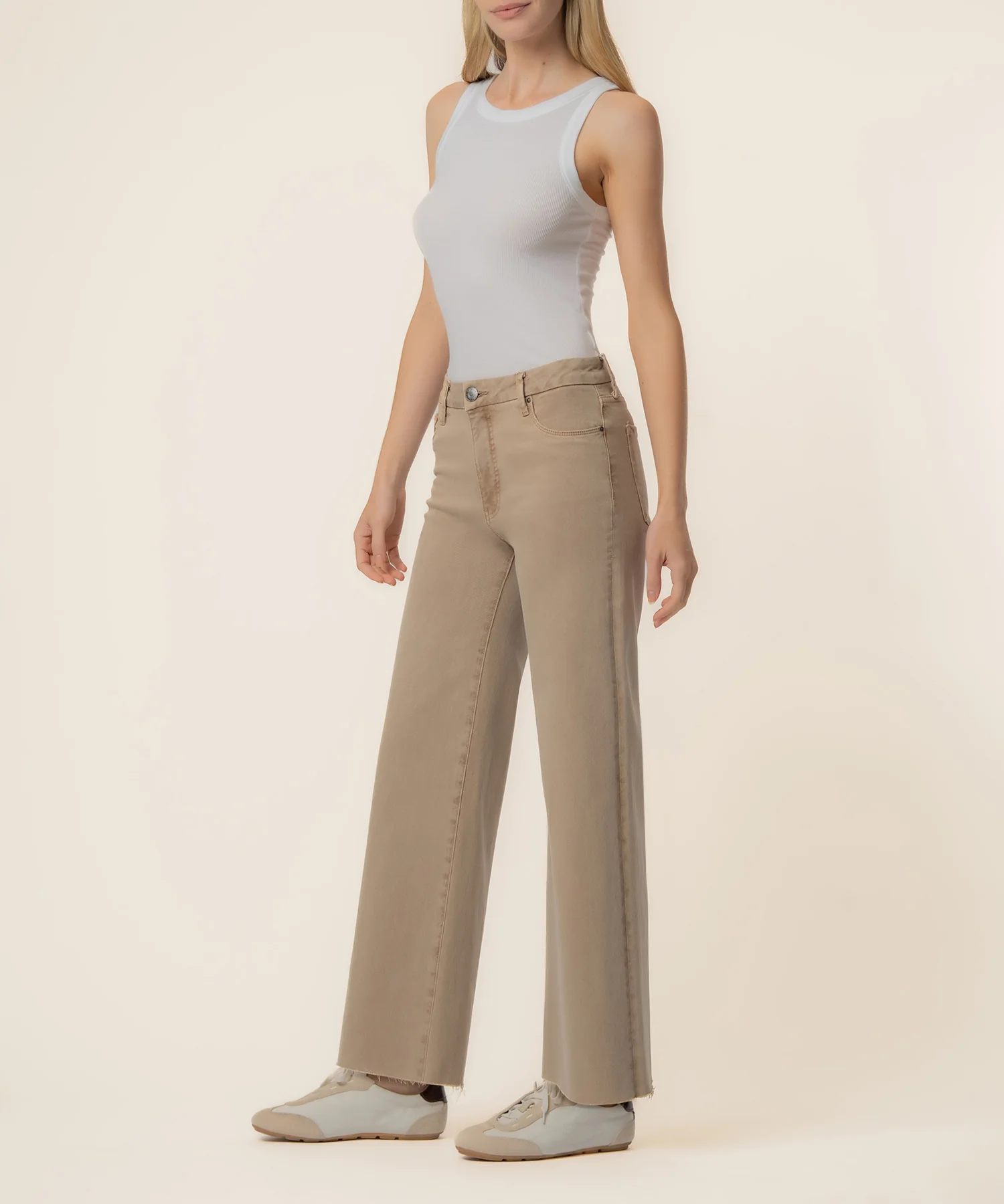 Meg High Rise Wide Leg in Chai - Image 2
