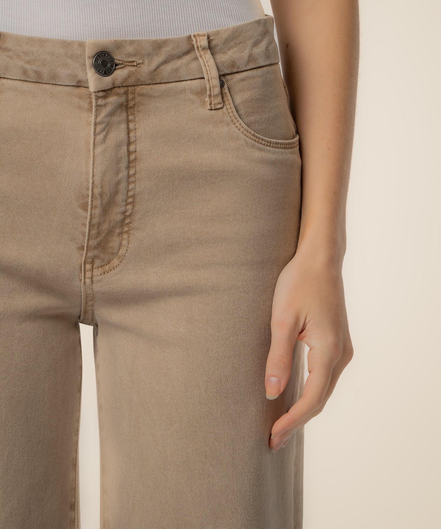 Meg High Rise Wide Leg in Chai - Image 4