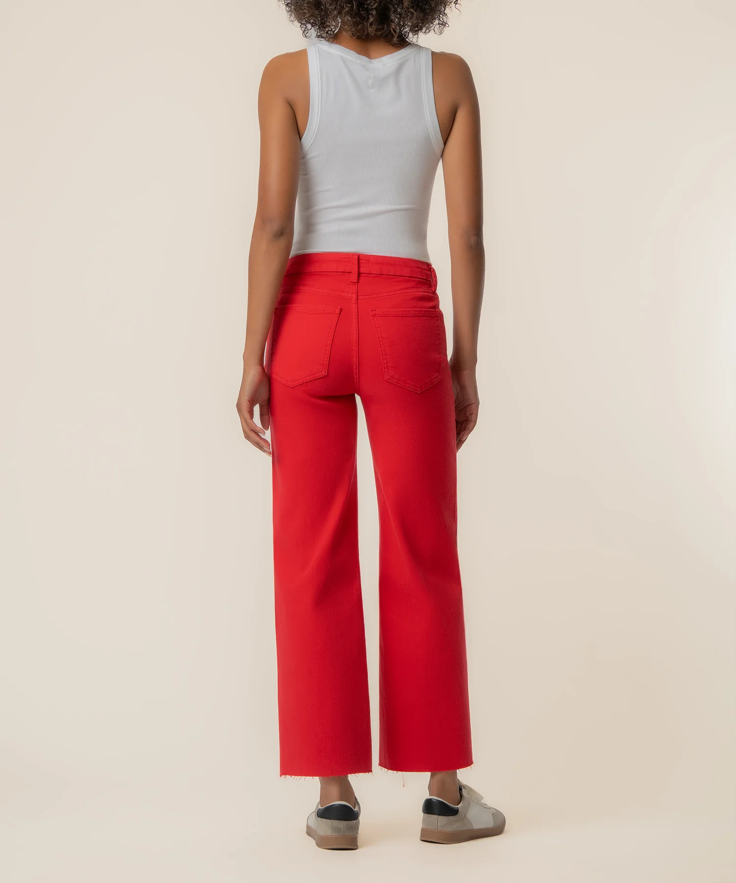 Meg High Rise Wide Leg in Tomato - Image 3