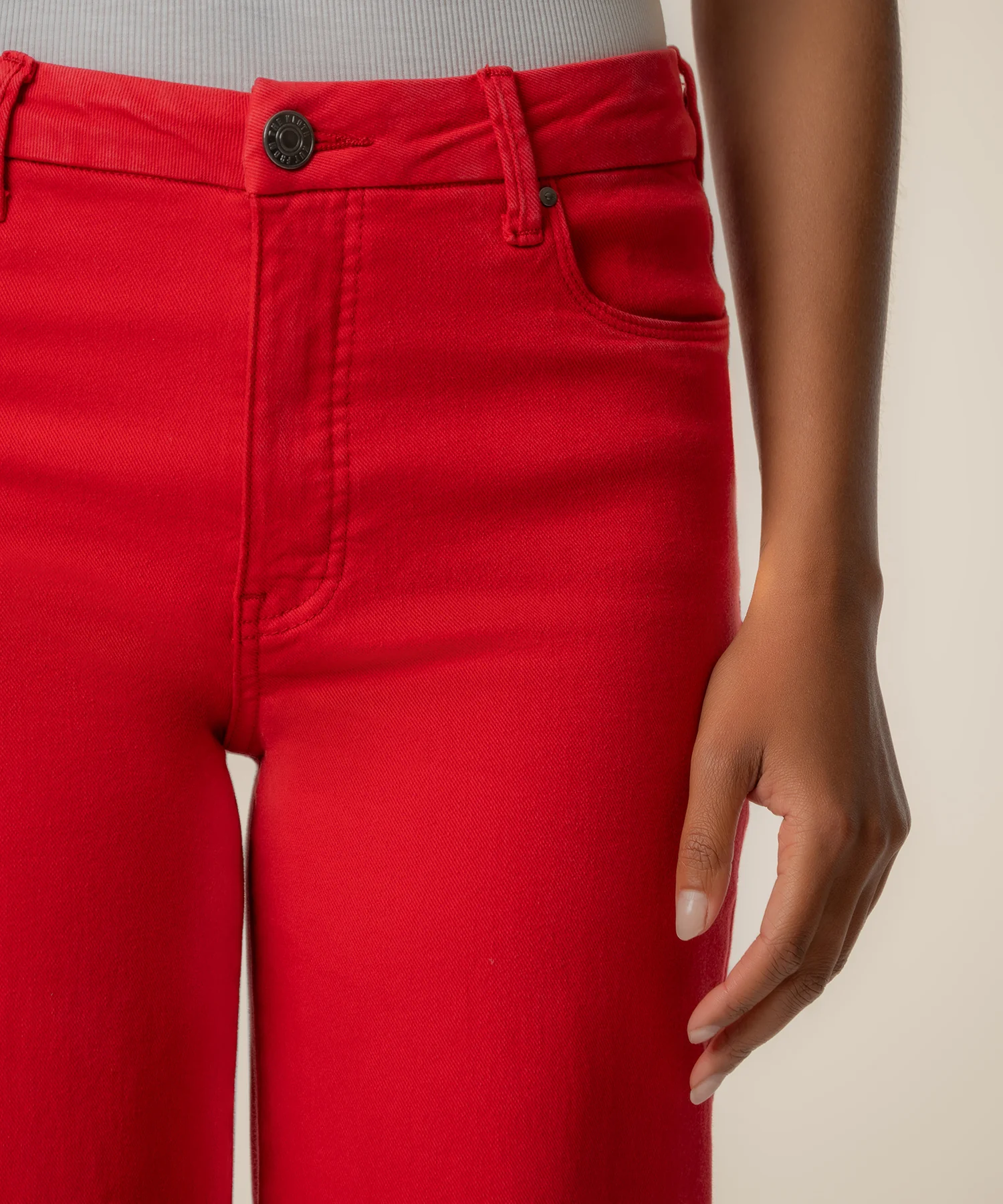 Meg High Rise Wide Leg in Tomato - Image 4