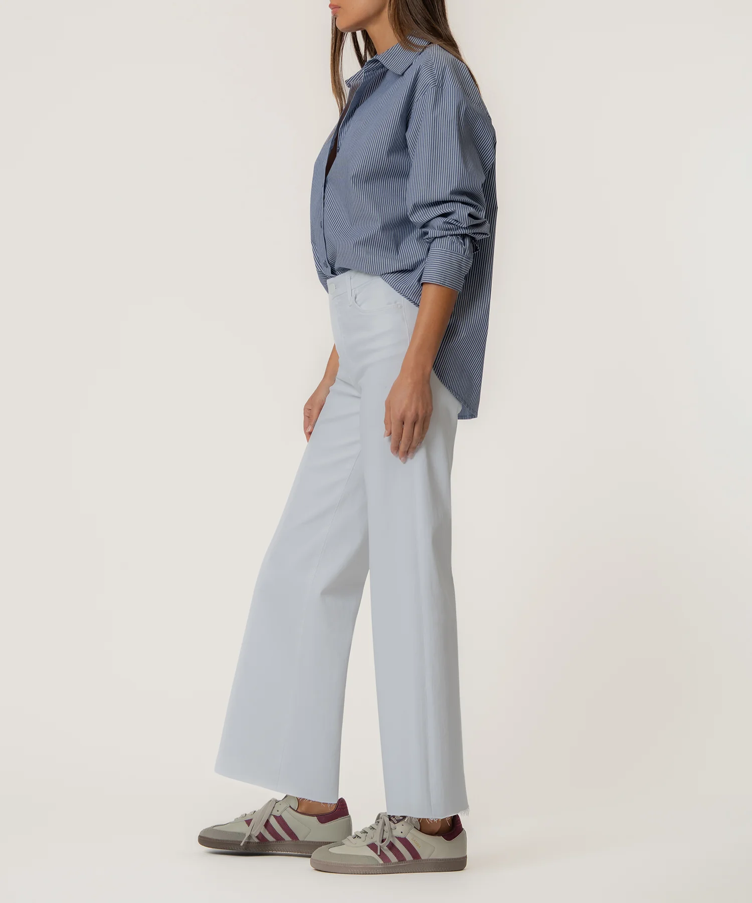 Meg High Rise Wide Leg in Optic White - Image 2