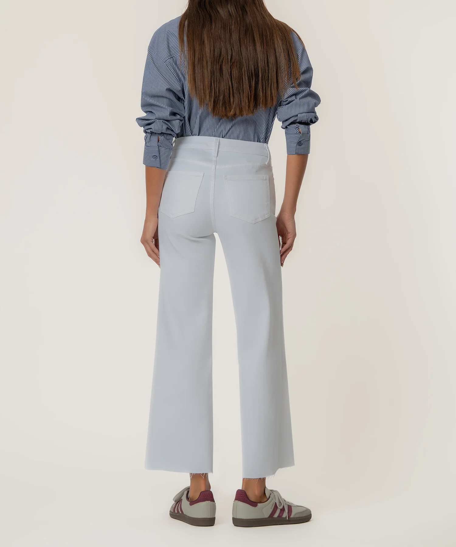 Meg High Rise Wide Leg in Optic White - Image 3