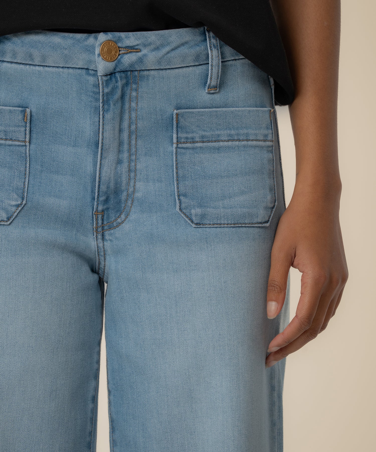Meg High Rise Wide Leg, Long Inseam in Fortitude Wash - Image 4