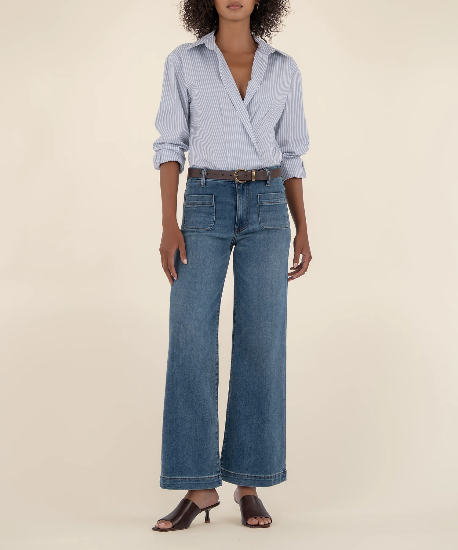 Meg High Rise Wide Leg, Petite in Loyalty Wash