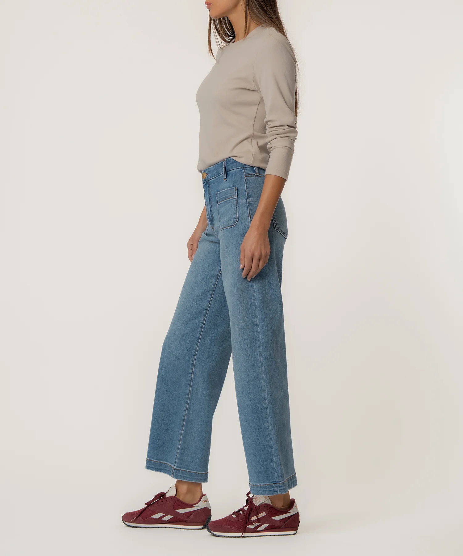 Meg High Rise Wide Leg, Petite in Totally Wash - Image 2