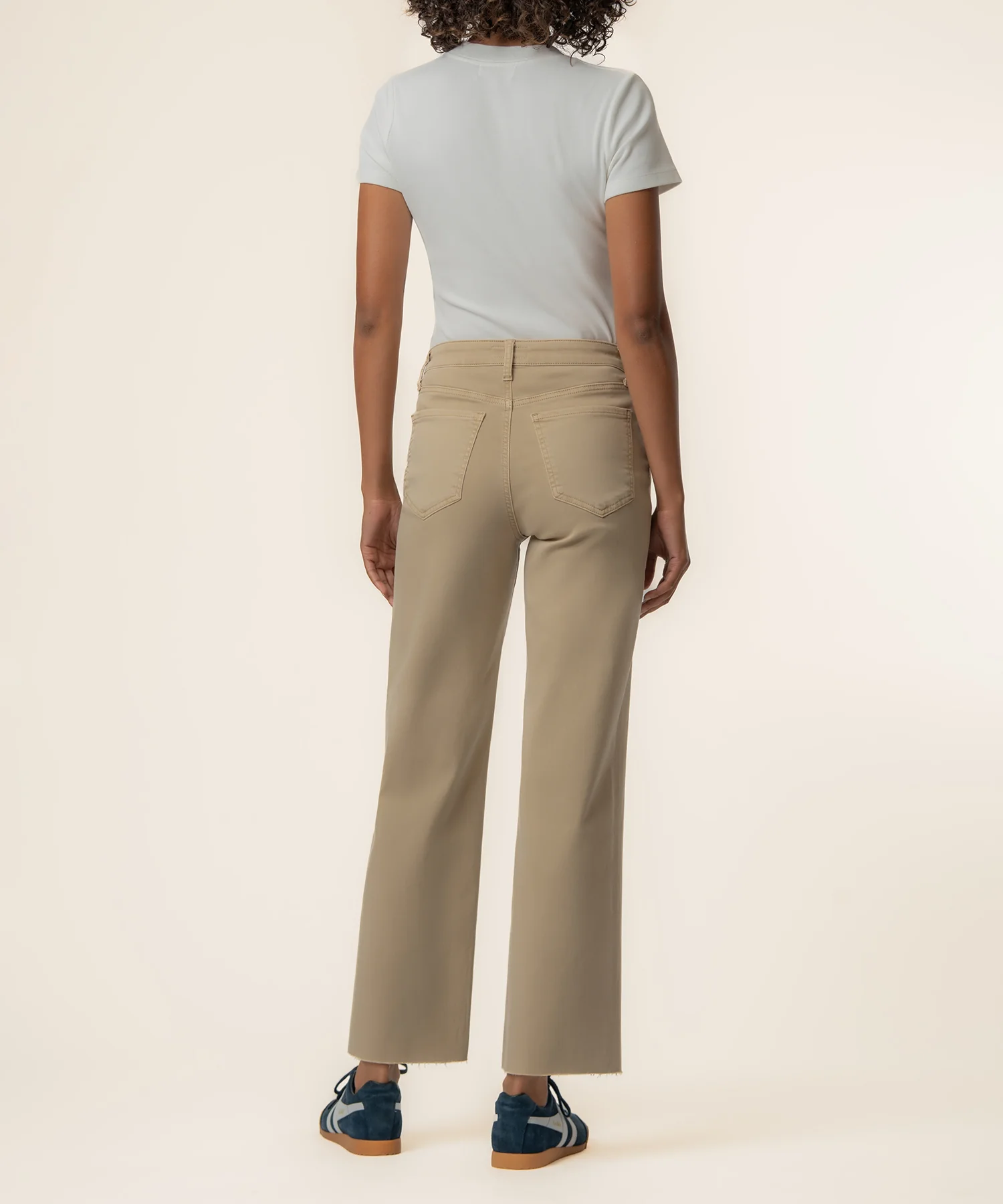 Charlotte Twill High Rise Wide Leg in Oat - Image 3