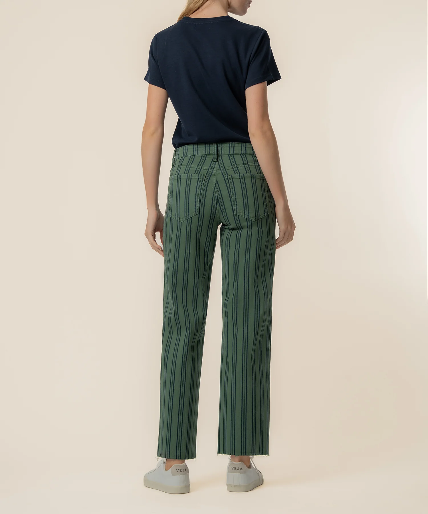 Charlotte Twill High Rise Wide Leg, Exclusive in Matcha Green - Image 3