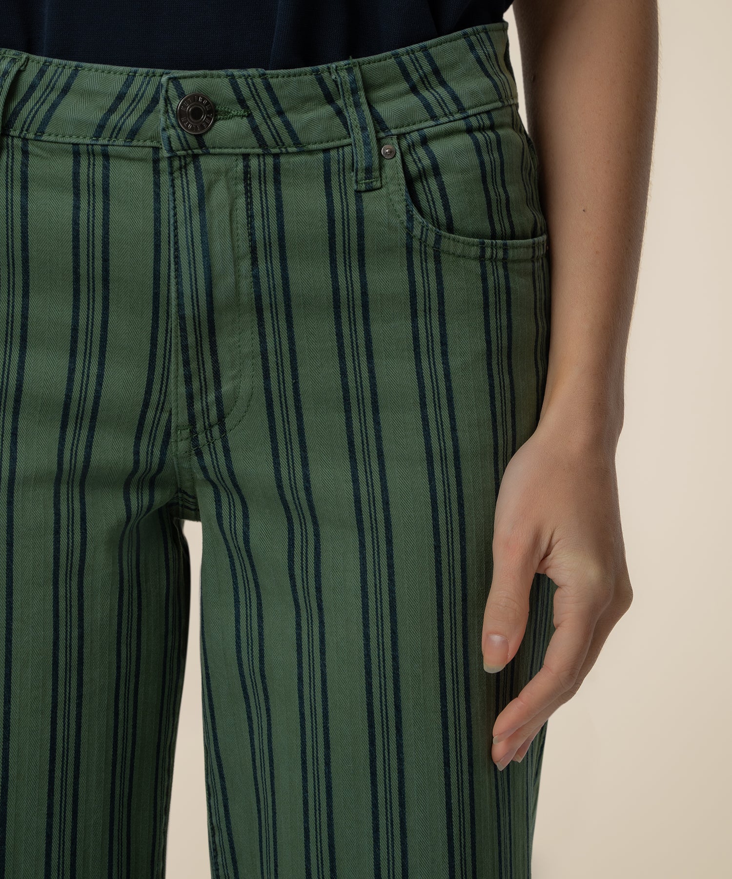 Charlotte Twill High Rise Wide Leg, Exclusive in Matcha Green - Image 4