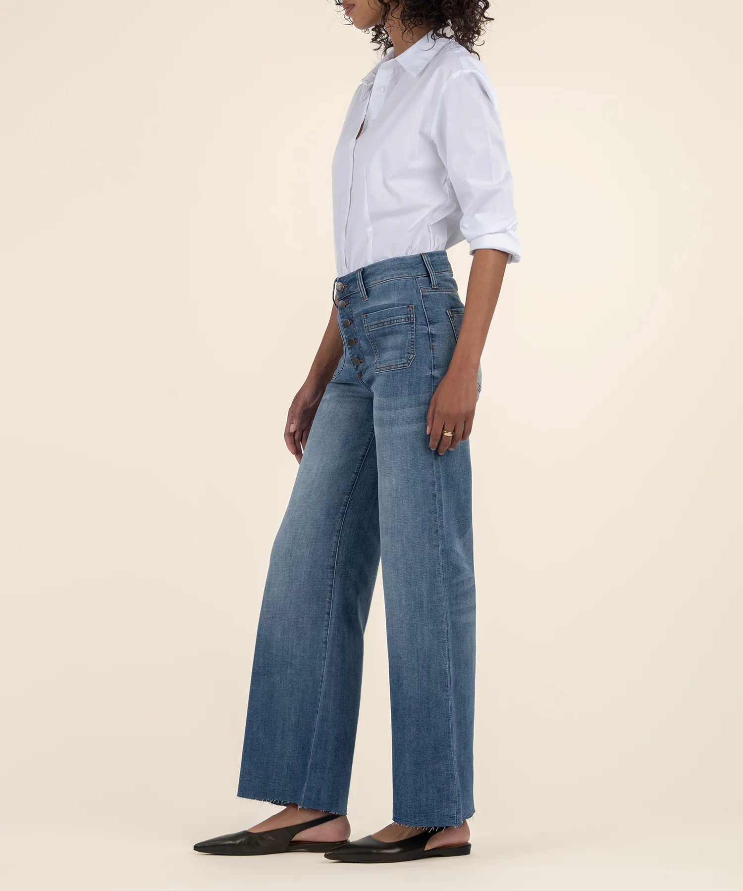 Meg High Rise Wide Leg, Long Inseam in Prevent Wash - Image 2