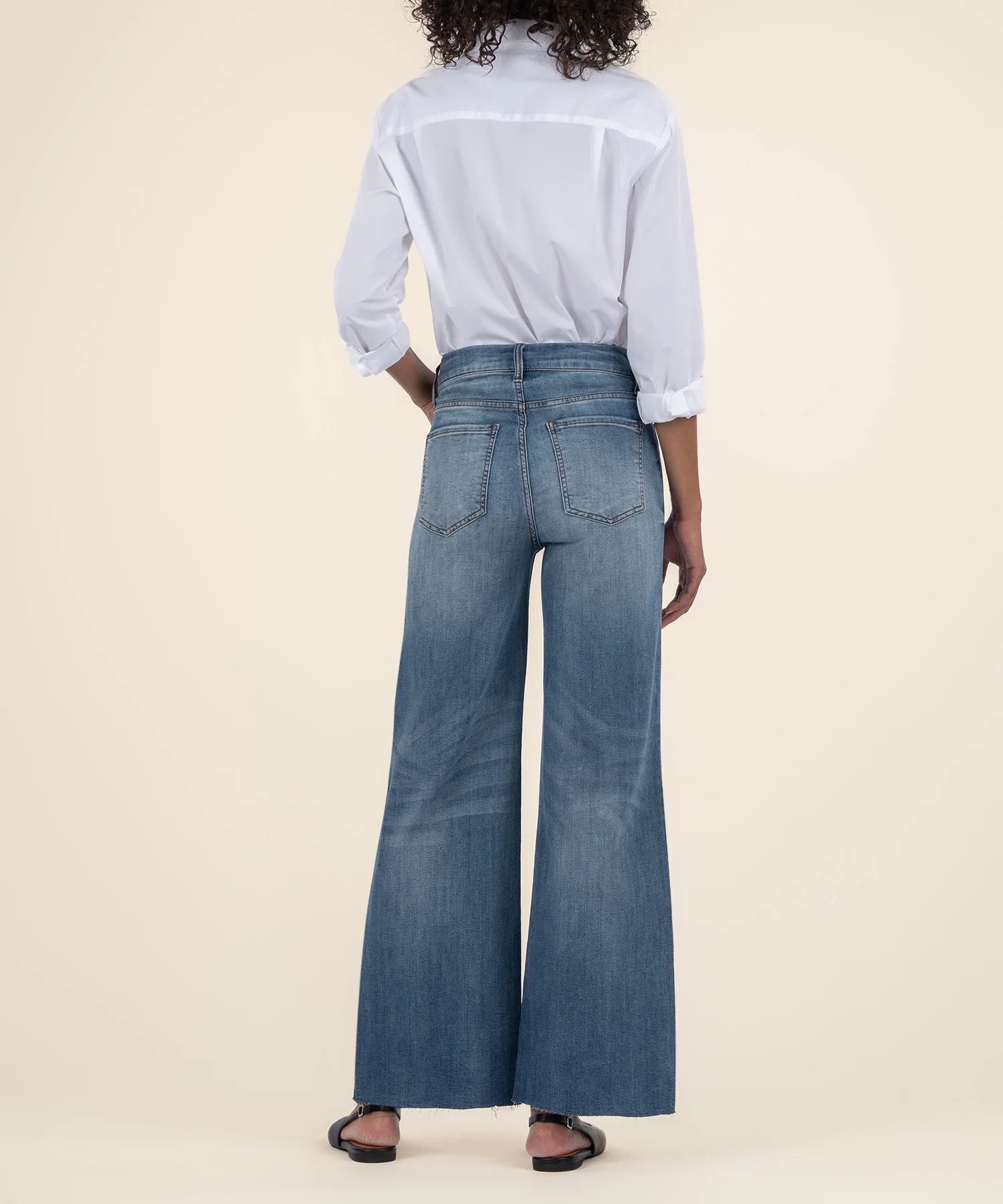 Meg High Rise Wide Leg, Long Inseam in Prevent Wash - Image 3