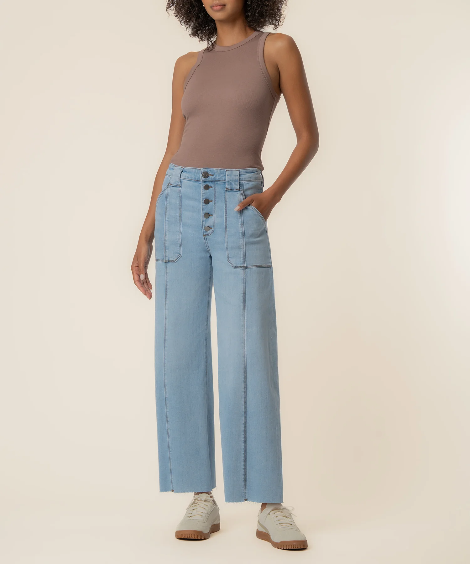 Meg High Rise Wide Leg in Tone Wash