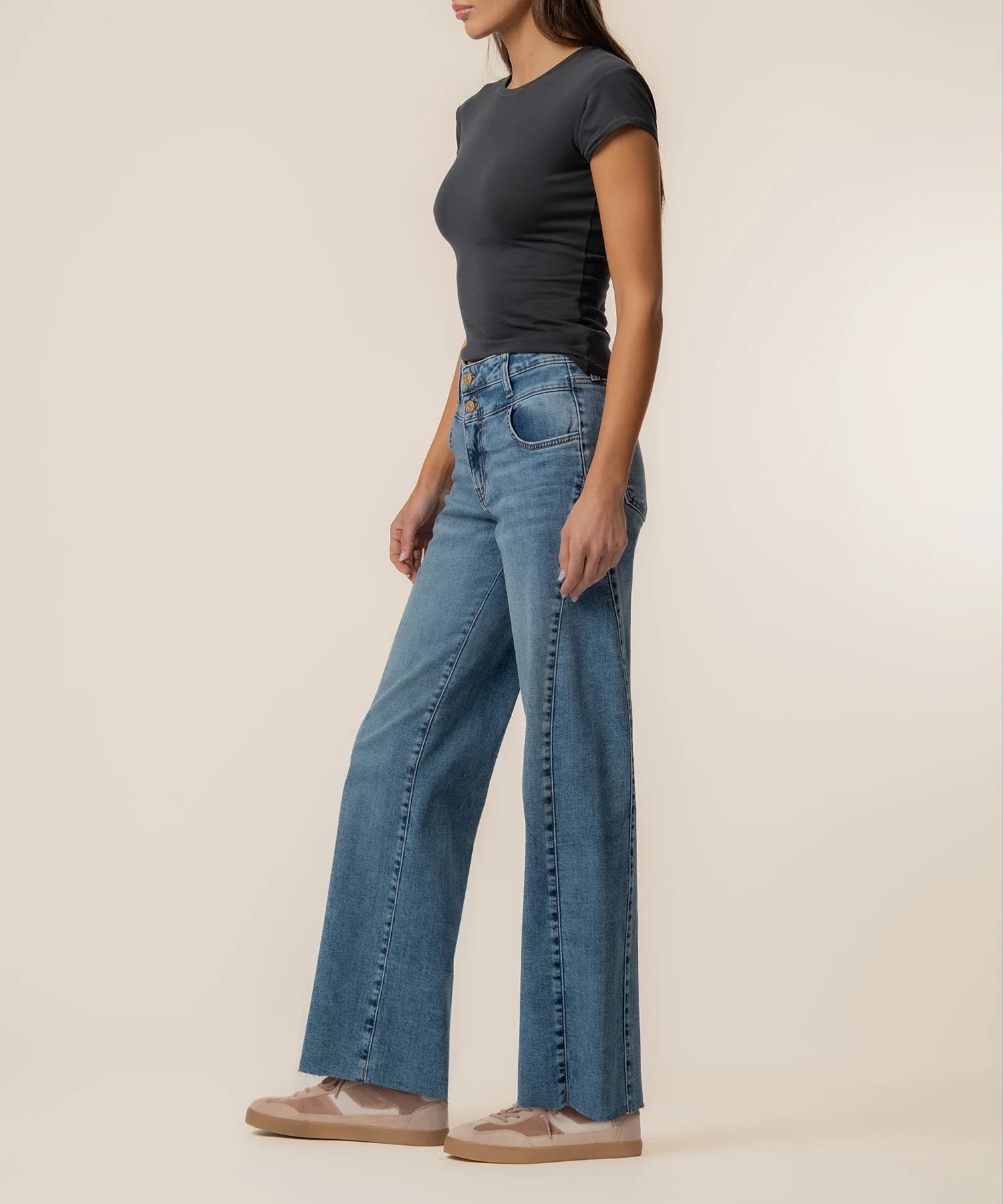 Charlotte High Rise Wide Leg, Long Inseam in Synergy Wash - Image 2