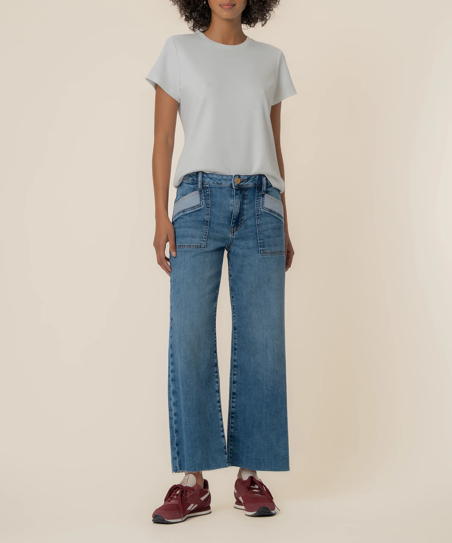 Meg High Rise Wide Leg, Petite in Success Wash