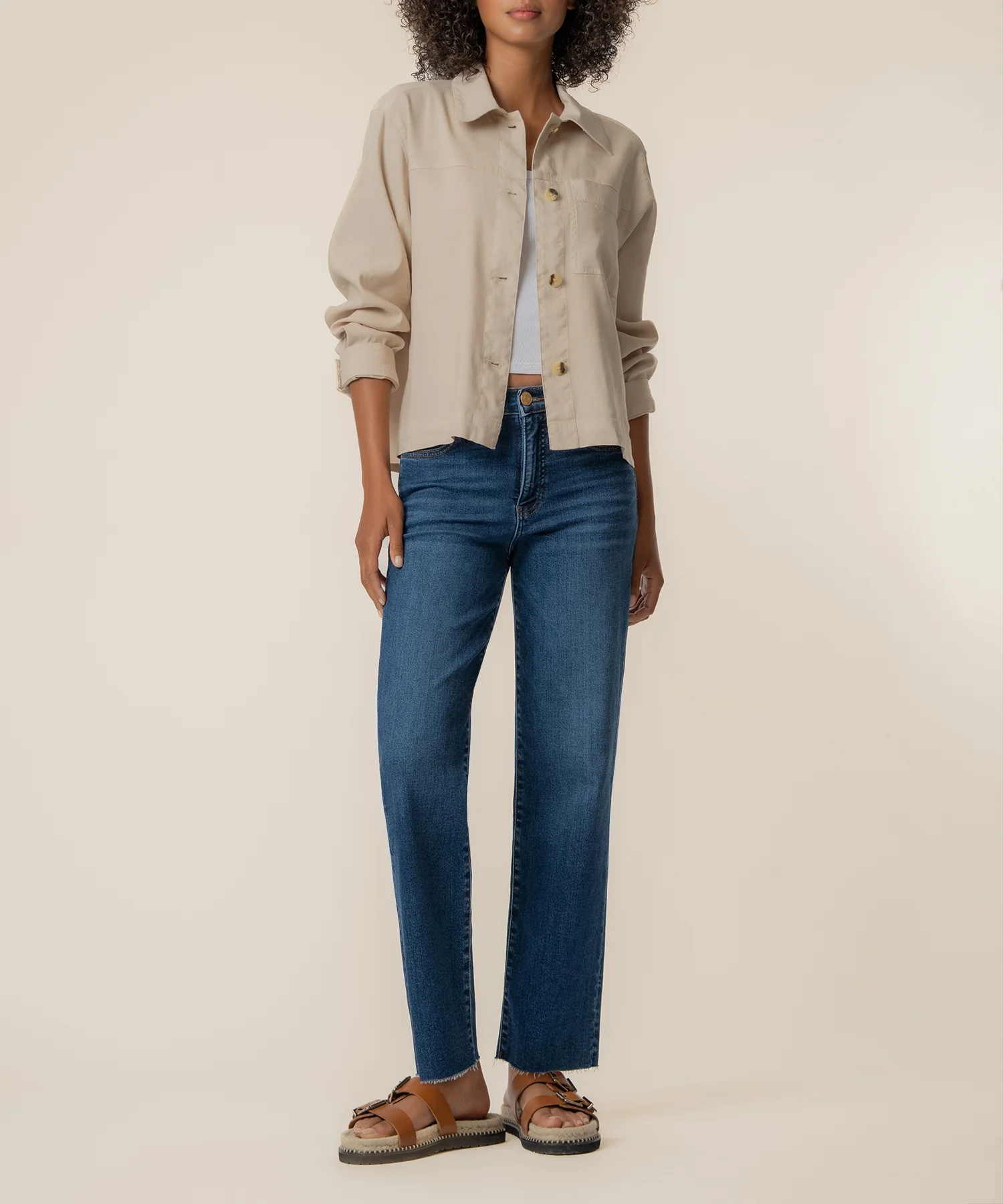 Bellamy Linen Jacket in Sand